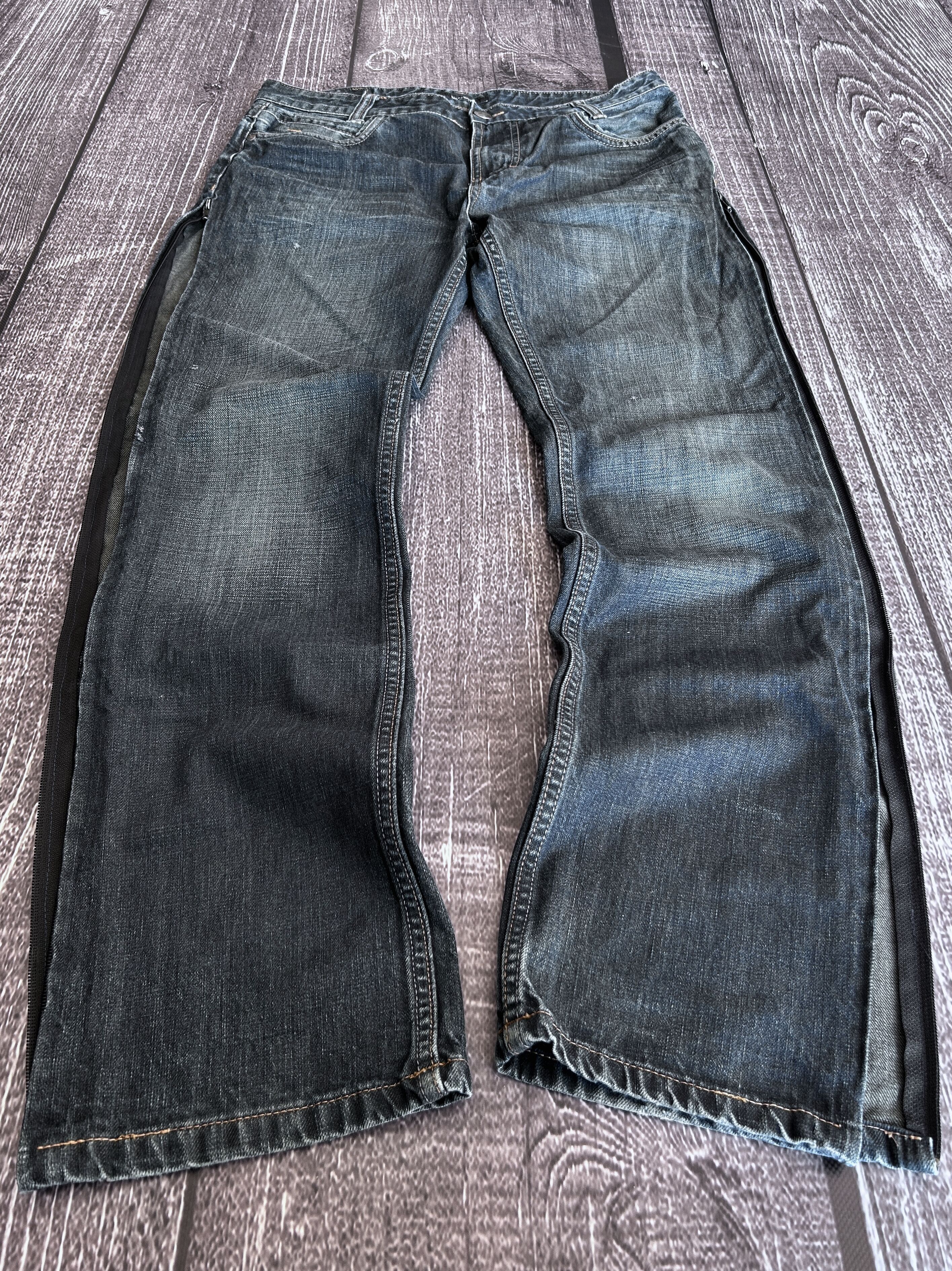 Designer 💥 JUNYA WATANABE BALENCIAGA STYLE FULL ZIP JEANS Size US 32 / EU 48 - 2 Thumbnail
