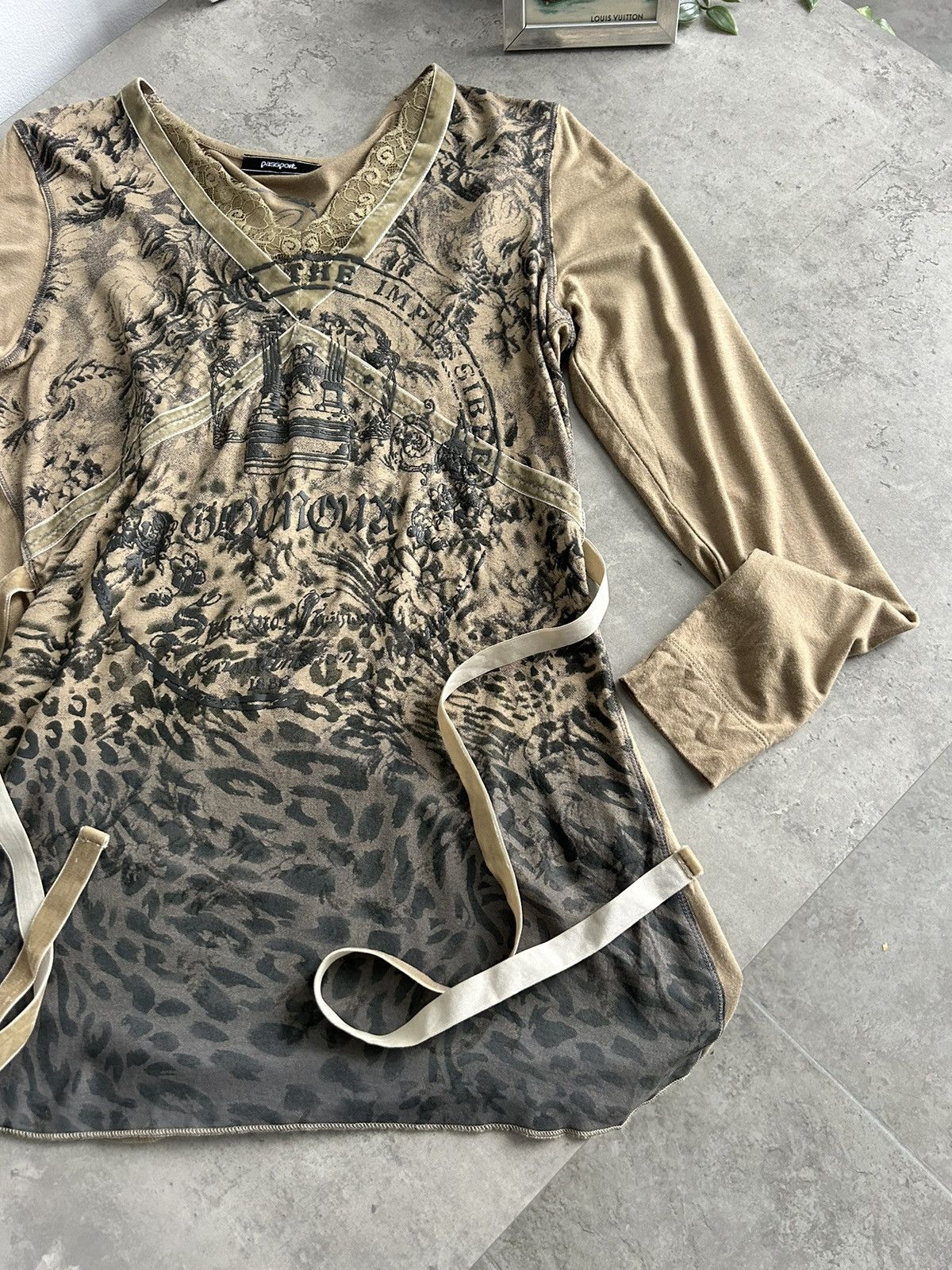 Vintage Vintage Gorgeous Long Blouse Avant Garde Y2K leopard Size S / US 4 / IT 40 - 9 Thumbnail