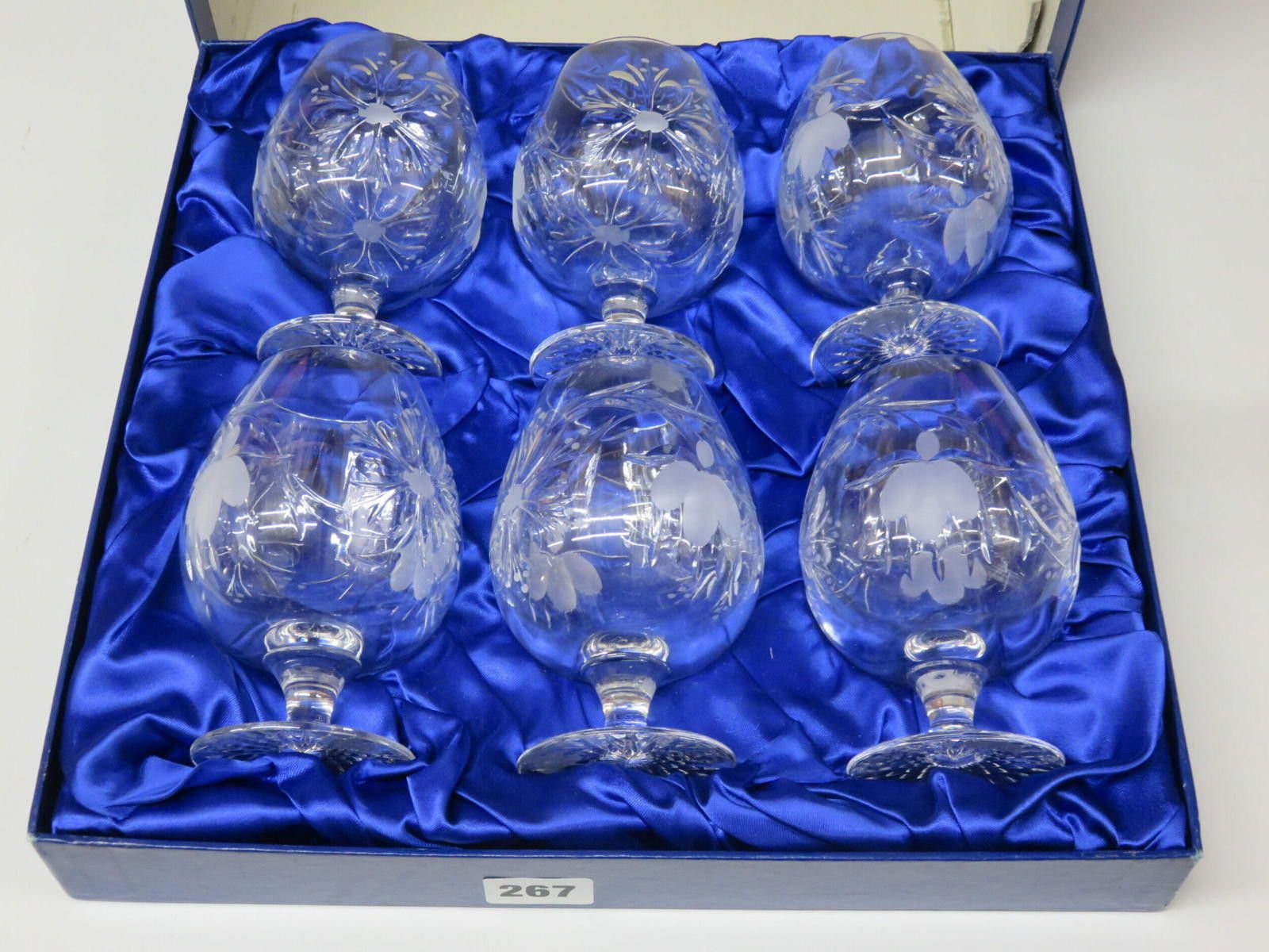 Camel Cameo Crystal Cut Glass Set Of 6 Brandy Glasses - Boxed Size ONE SIZE - 4 Thumbnail