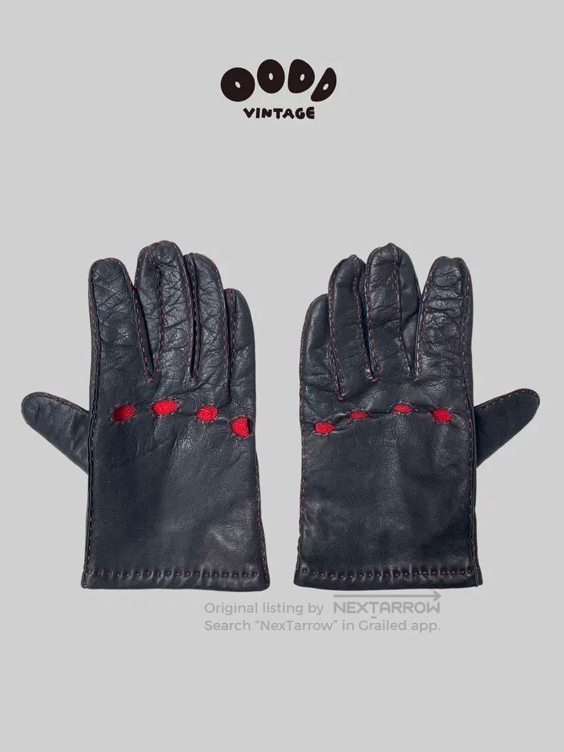 Vivienne Westwood Vivienne Westwood size 20 Leather and wool gloves with red Size ONE SIZE - 1 Thumbnail