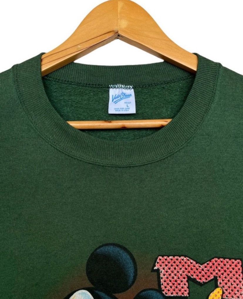 Vintage Vintage 90s Mickey Mouse Forest Green Sweatshirt Size Large Size US L / EU 52-54 / 3 - 9 Thumbnail