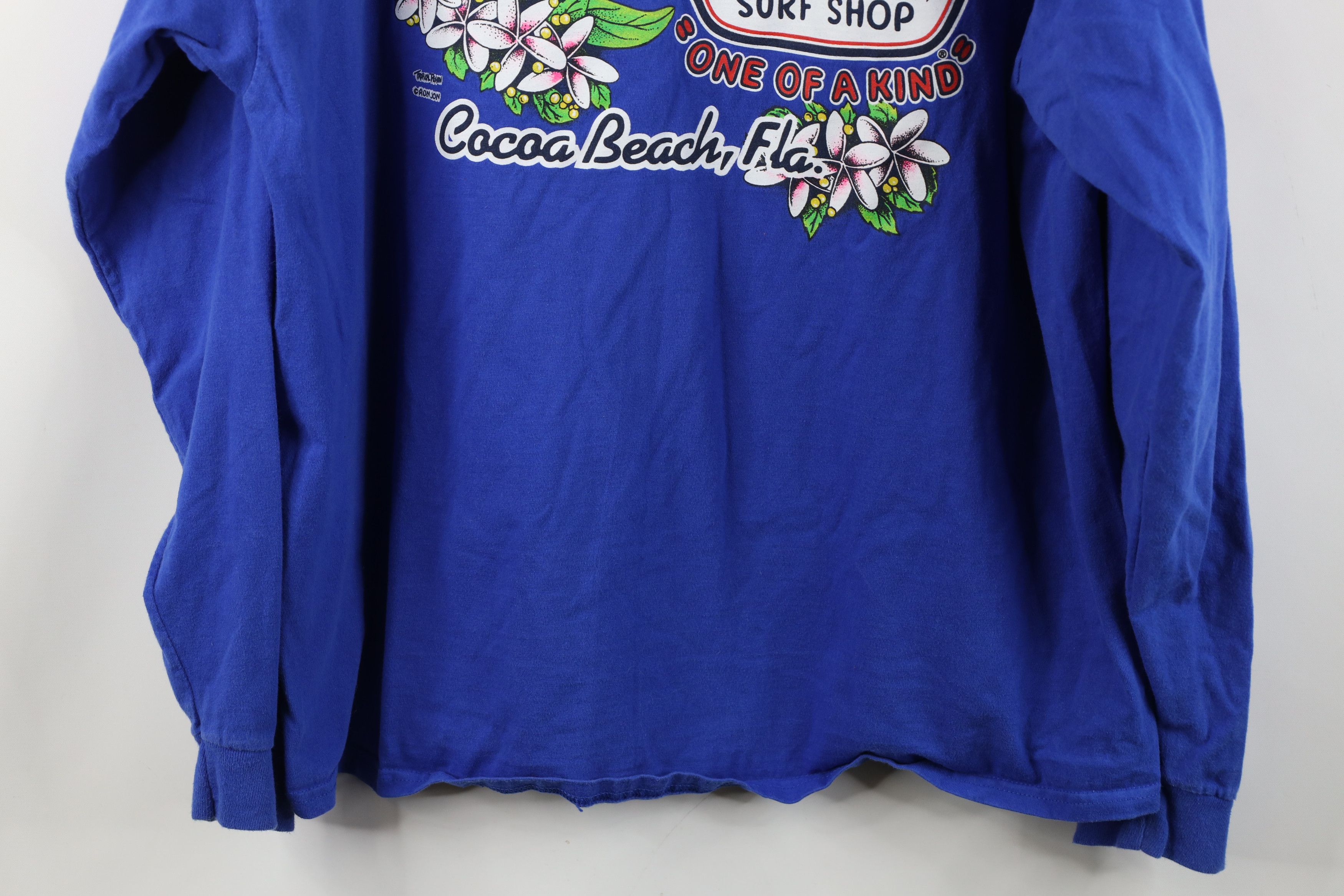 Hanes Vintage Y2K Ron Jon Surf Shop Surfing Long Sleeve T-Shirt Size US XL / EU 56 / 4 - 16 Thumbnail