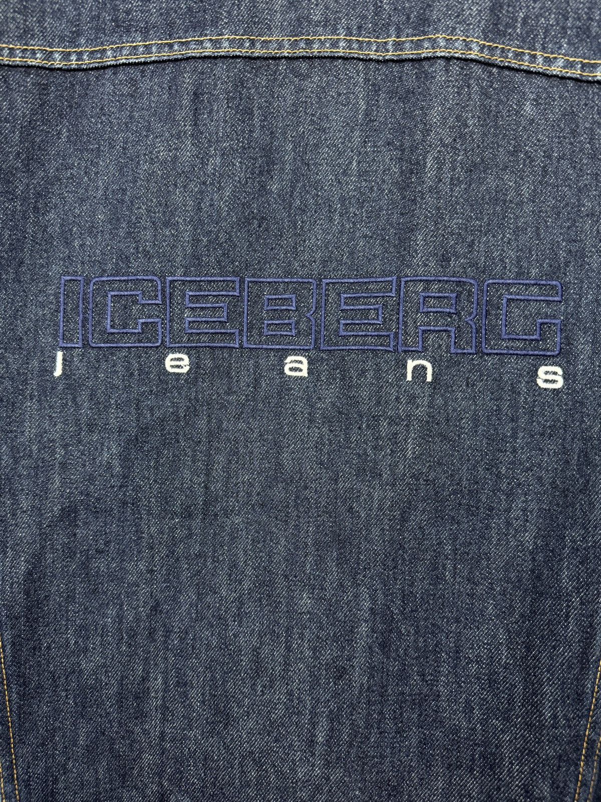 Iceberg Iceberg Jeans zip indigo blue big logo denim trucker jacket Size US XXL / EU 58 / 5 - 10 Thumbnail