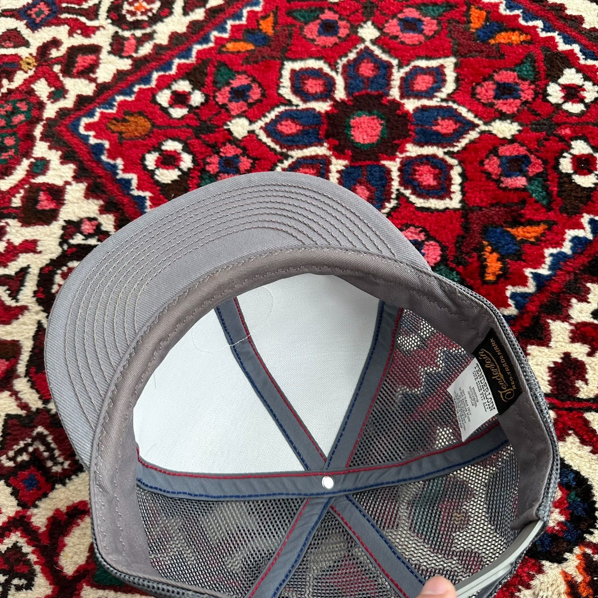 Tenderloin Silver Mesh Trucker Flat Brim Cap Size ONE SIZE - 5 Thumbnail