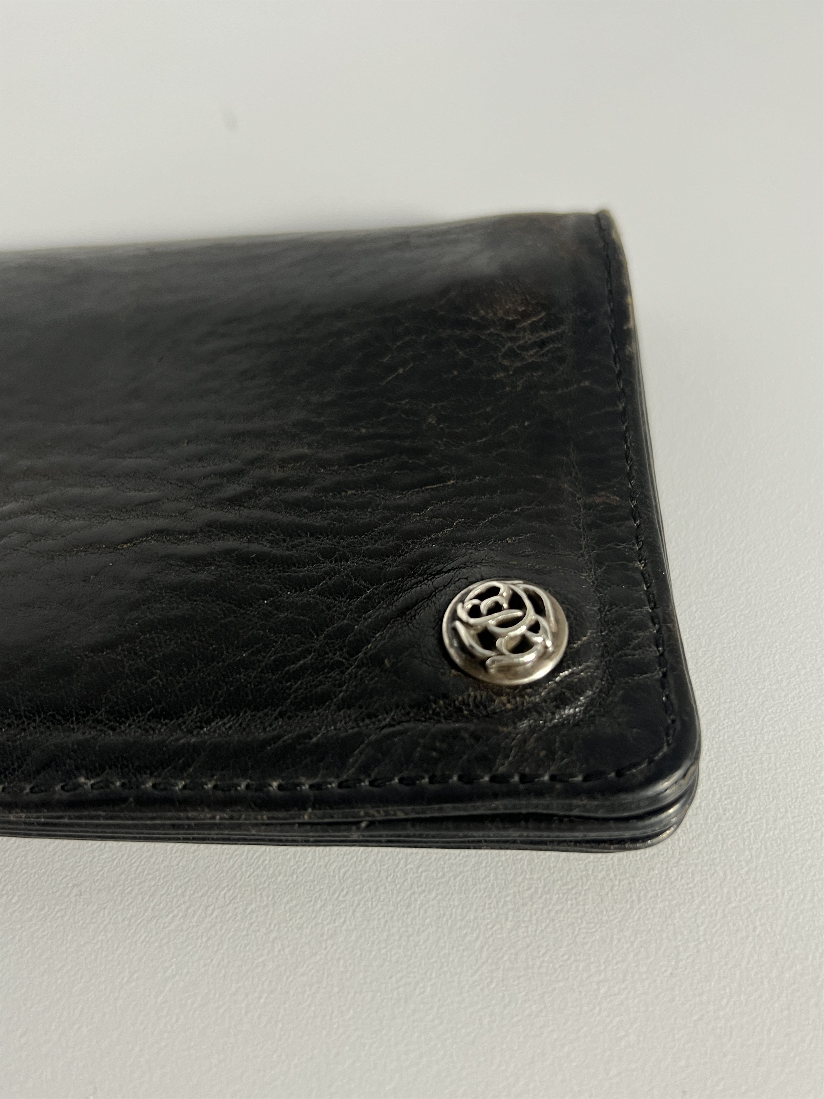 Chrome Hearts Chrome Hearts Leather Snap Wallet Silver Buttons Black Size ONE SIZE - 4 Thumbnail
