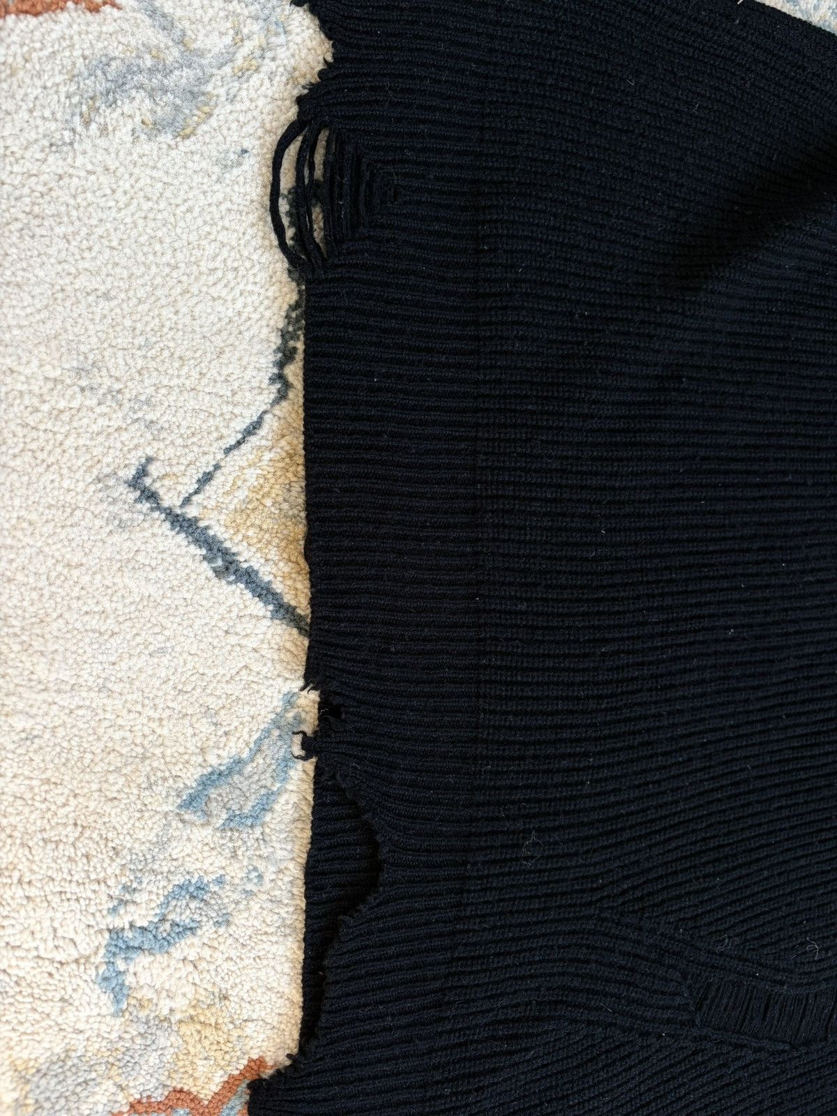 Helmut Lang Helmut Lang Oversized Black Sweater Ragged Knit Size S Size US S / EU 44-46 / 1 - 5 Thumbnail