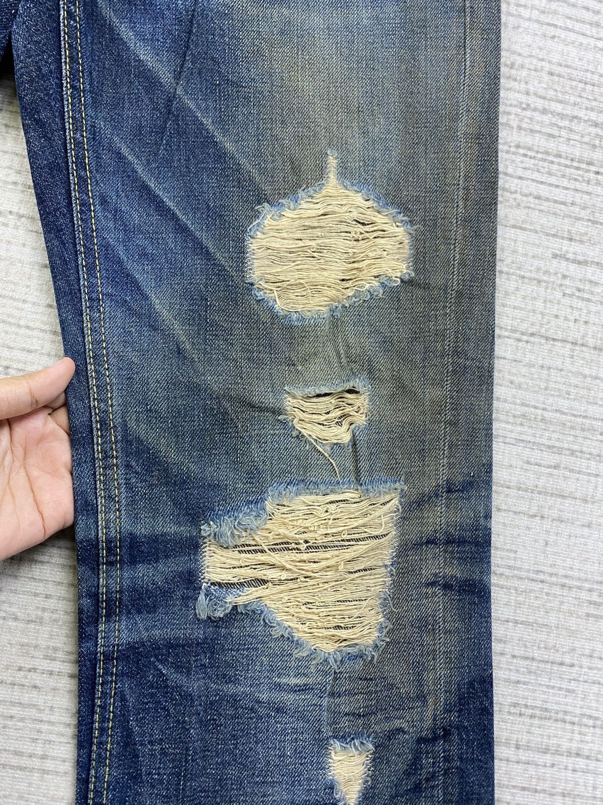 Hysteric Glamour × Vintage Vintage L’Selvage Jeans Distressed Denim Pants Size US 31 - 9 Thumbnail