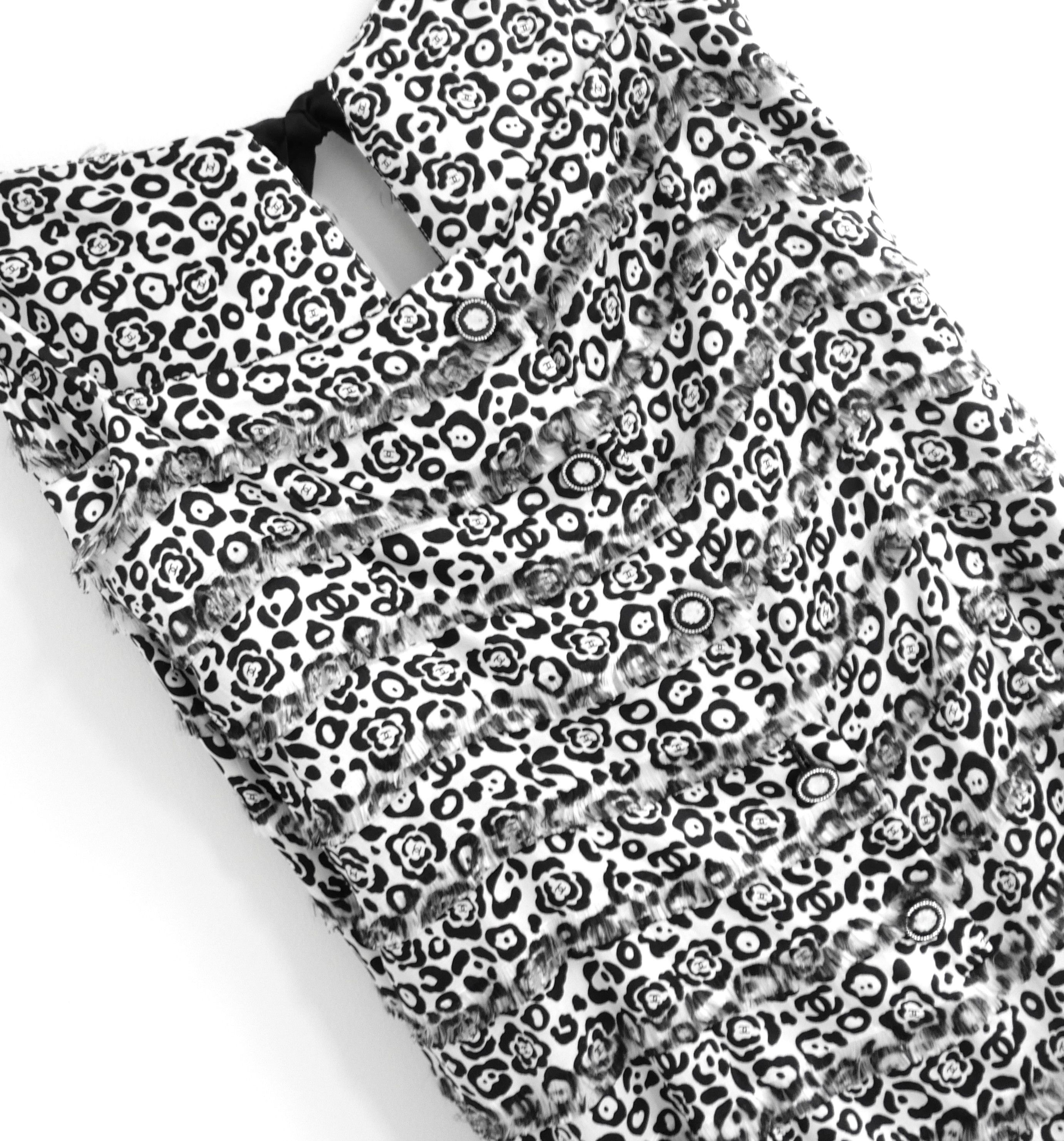 Chanel Chanel 22P 2022 Camellia Print Silk Mini Dress Size S / US 4 / IT 40 - 8 Thumbnail