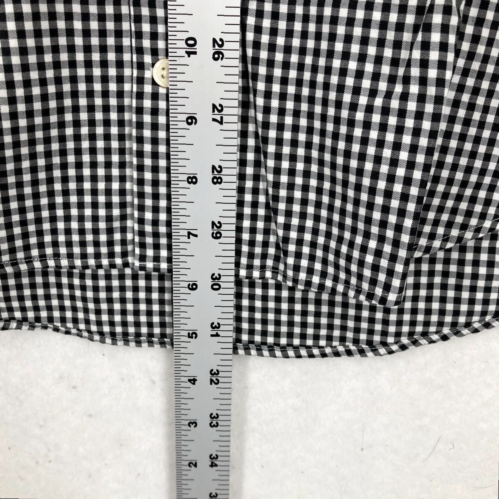 Peter Millar Peter Millar Crown Sport Shirt Mens Medium Black Button-Down Silk Gingham Shirt Size US M / EU 48-50 / 2 - 7 Thumbnail