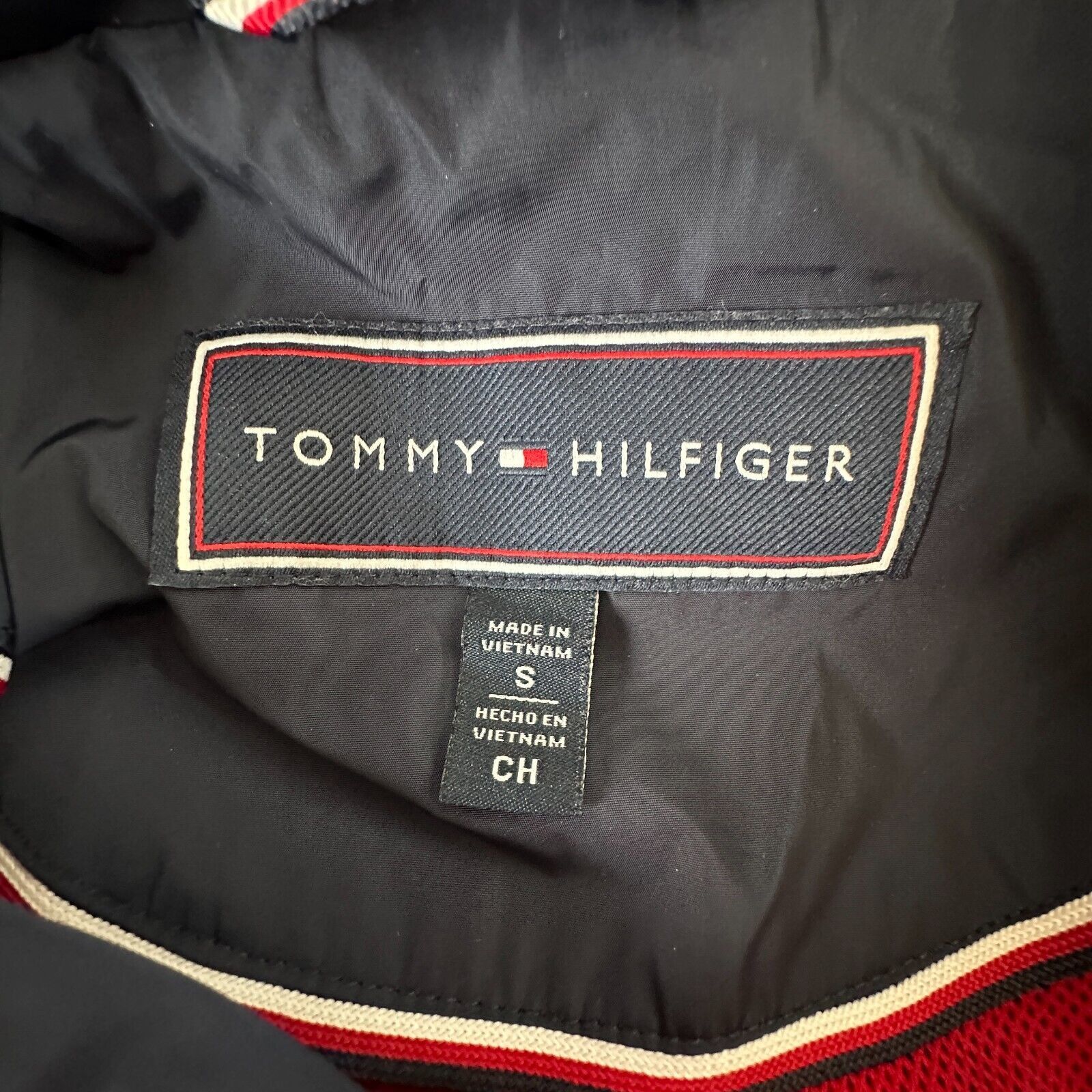 Tommy Hilfiger Tommy Hilfinger Navy Hooded Long Sleeve Zip Windbreaker S Size S / US 4 / IT 40 - 7 Thumbnail
