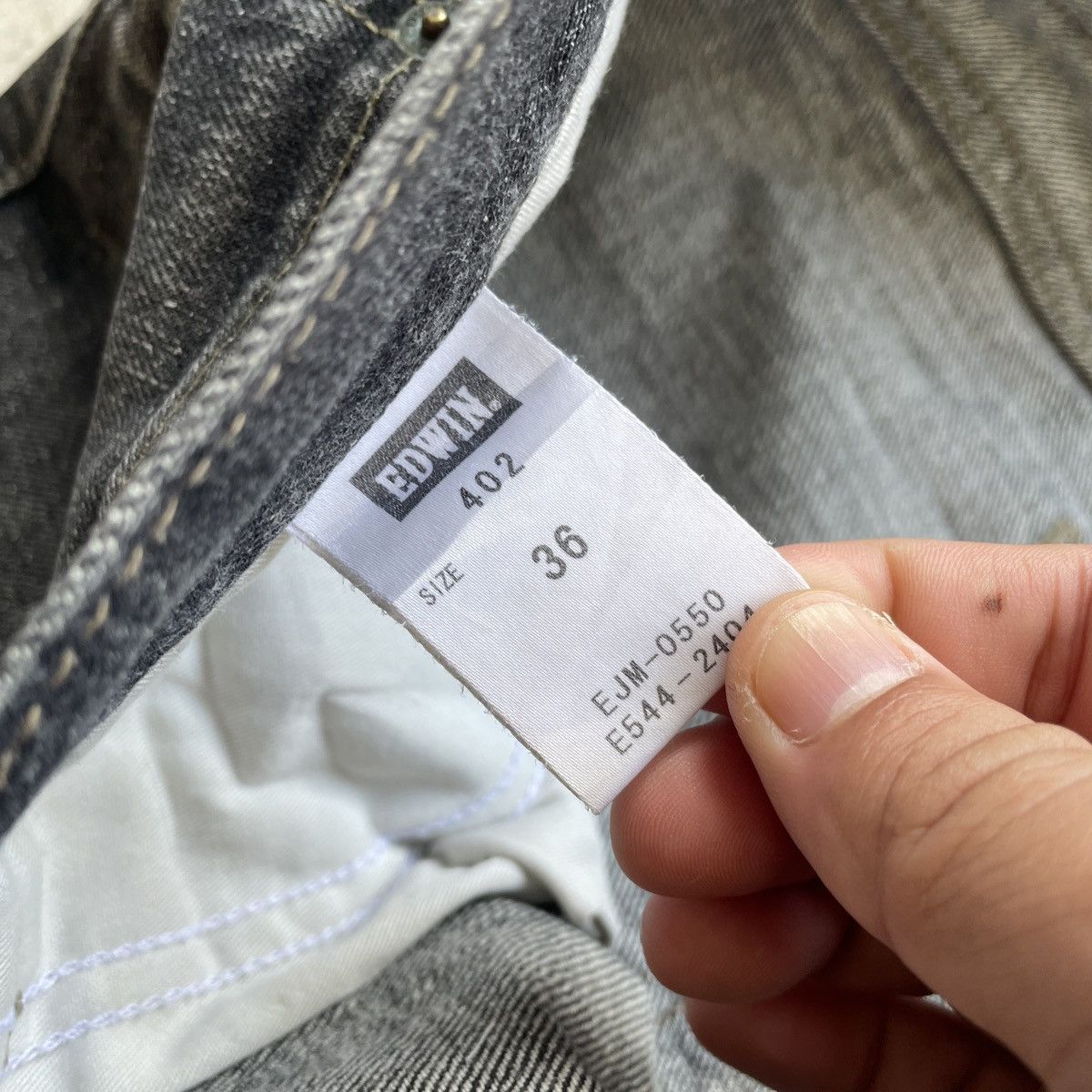 Edwin W36x32💥 Vintage Edwin Black Faded Jeans Denim Pants Size US 36 / EU 52 - 8 Thumbnail