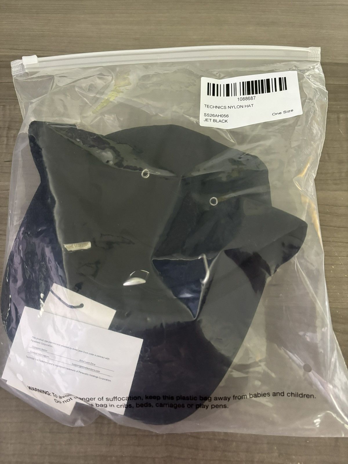 Aime Leon Dore IN HAND Aime Leon Dore Technics Nylon Hat Black BNWT Size ONE SIZE - 4 Thumbnail
