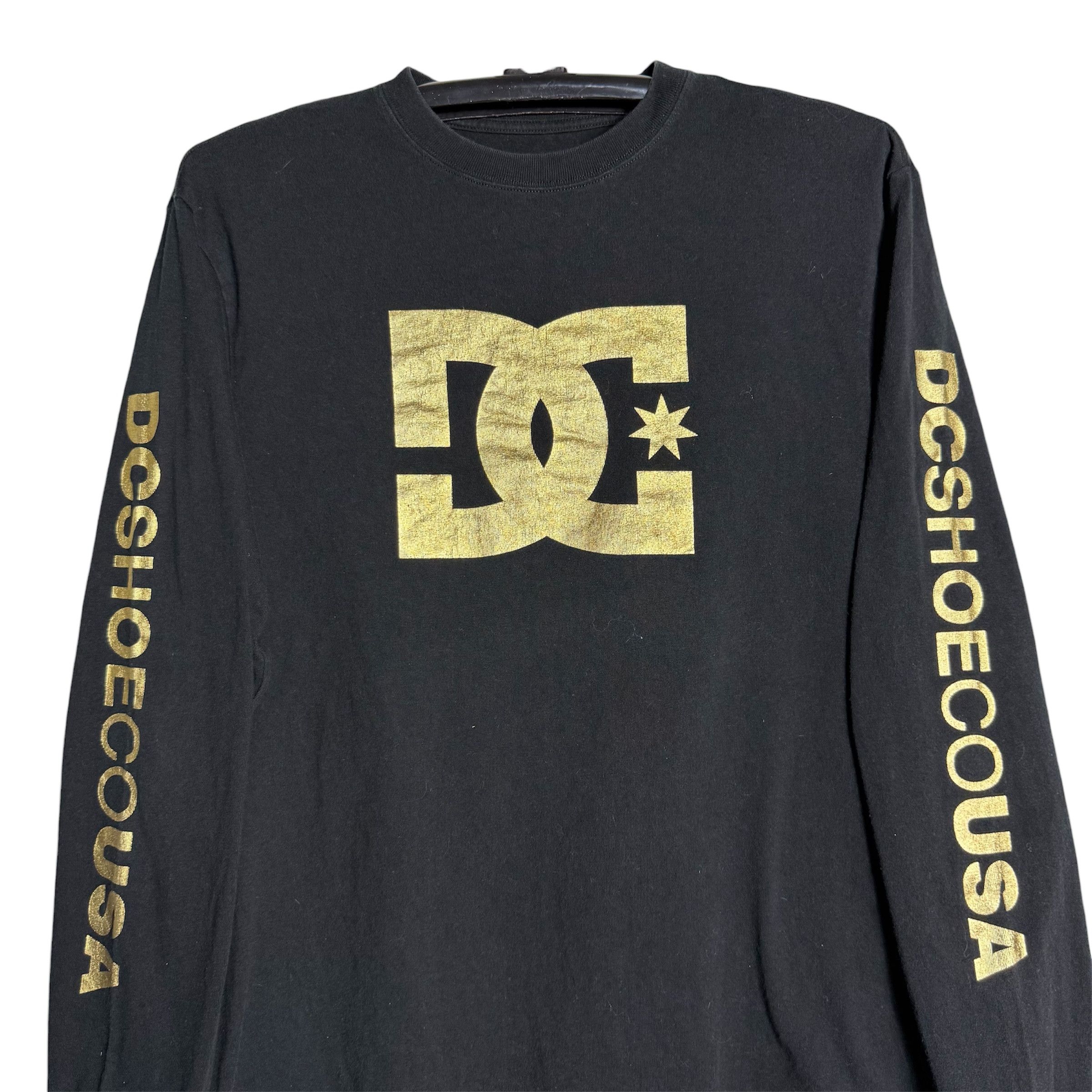 DC 🔥RARE🔥DC Shoes Star Gold Logo L/Sleeve T-shirt Size US M / EU 48-50 / 2 - 2 Thumbnail
