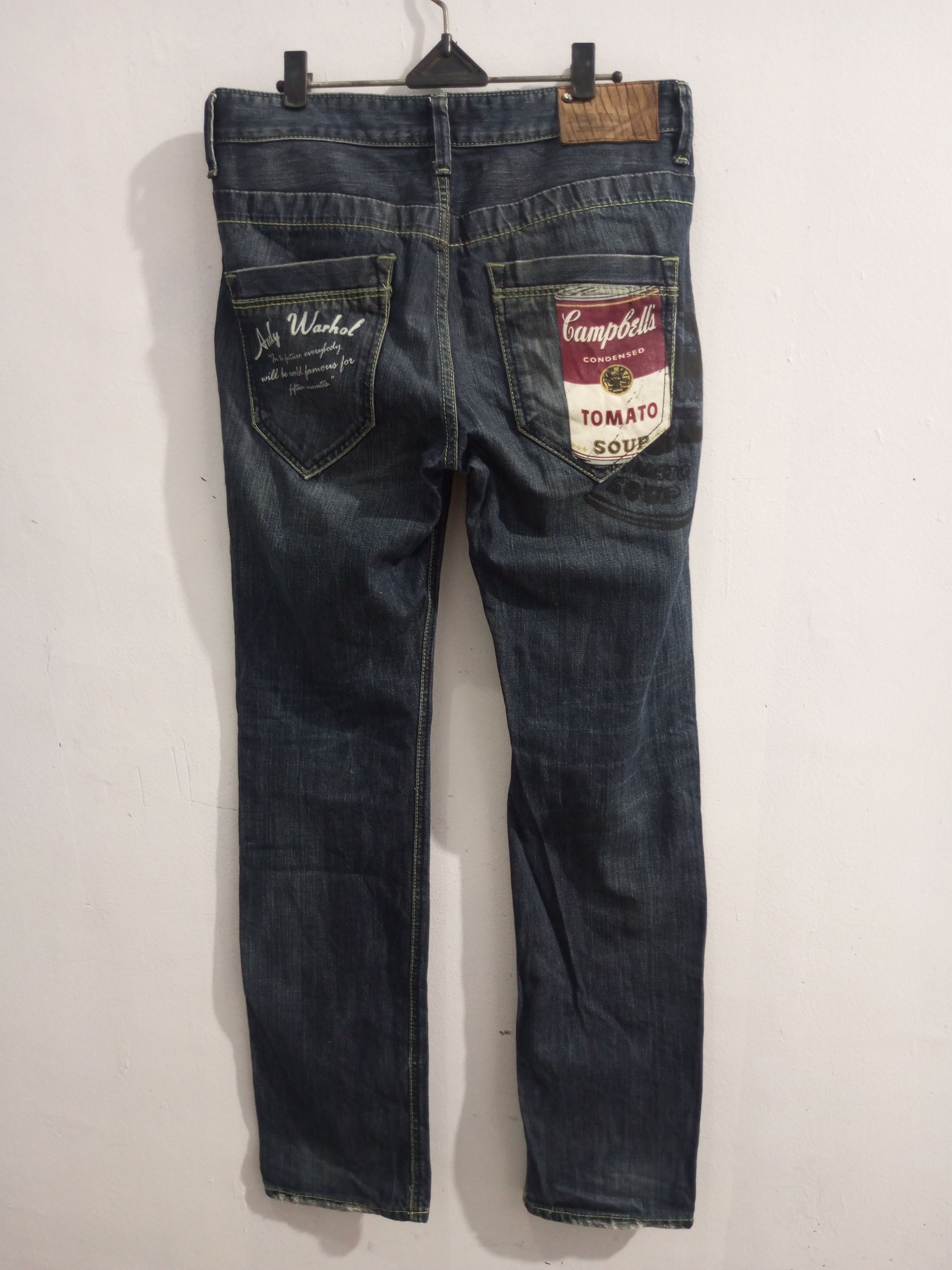 Andy Warhol x DOHC distressed denim jeans