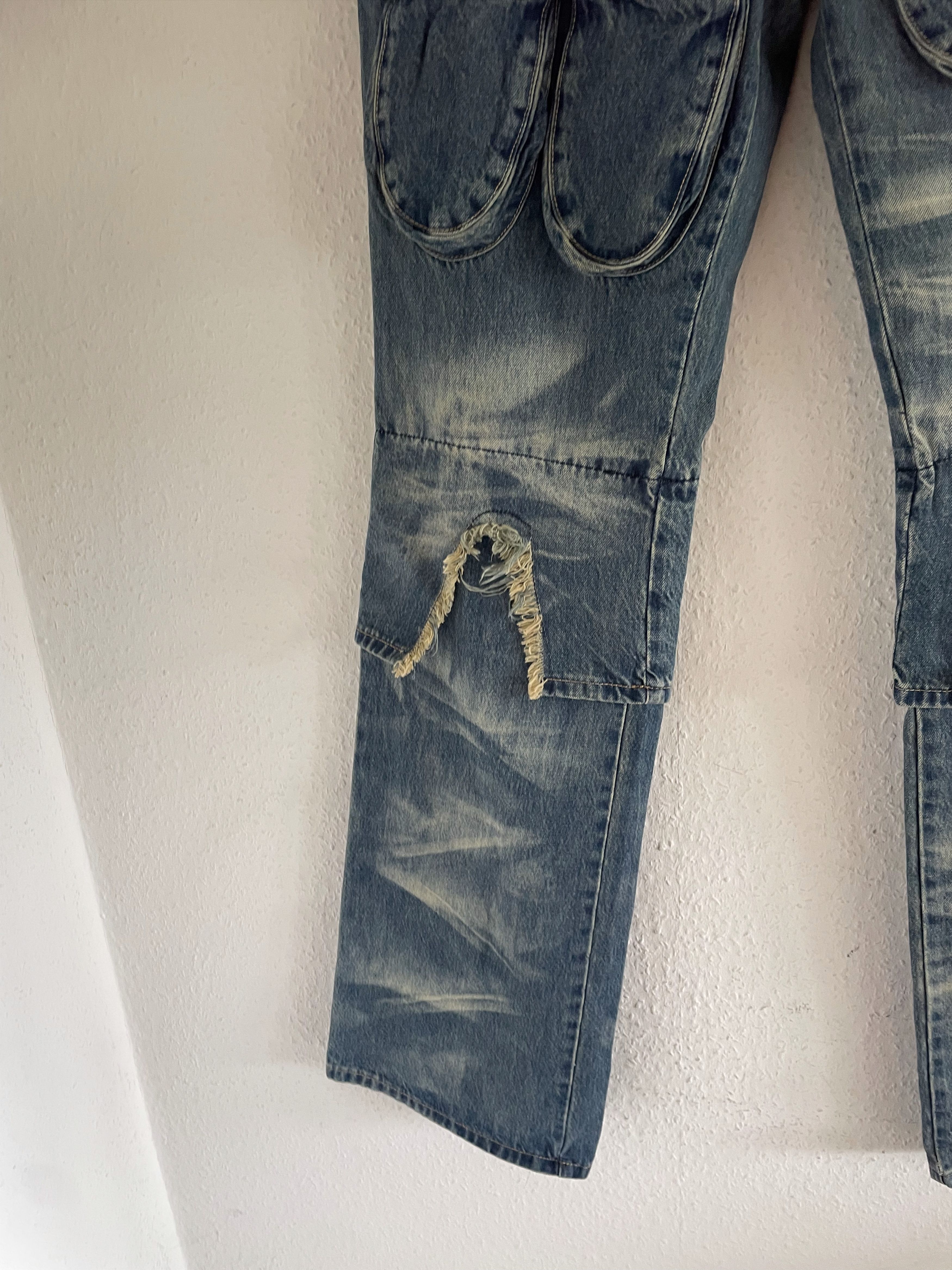 Who Decides War Arch Knee Cargo Jeans Size US 36 / EU 52 - 7 Thumbnail