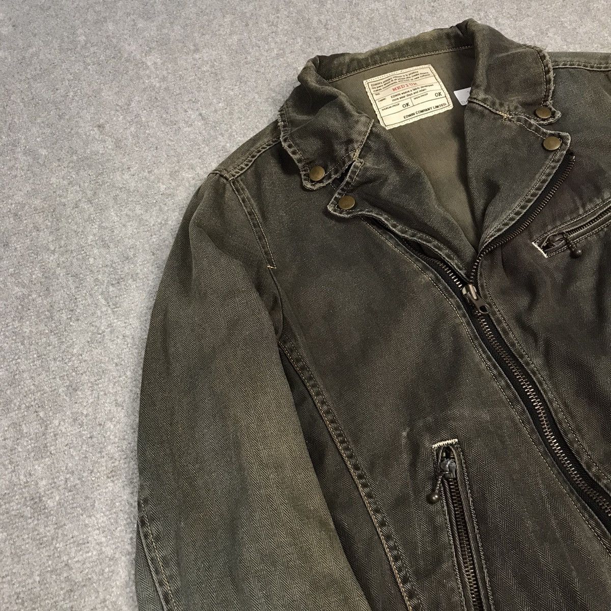 Edwin × If Six Was Nine × Tornado Mart DOUBLE COLLAR BLACK FADED EDWIN JAPAN PUNK STYLE JACKET Size US M / EU 48-50 / 2 - 7 Thumbnail