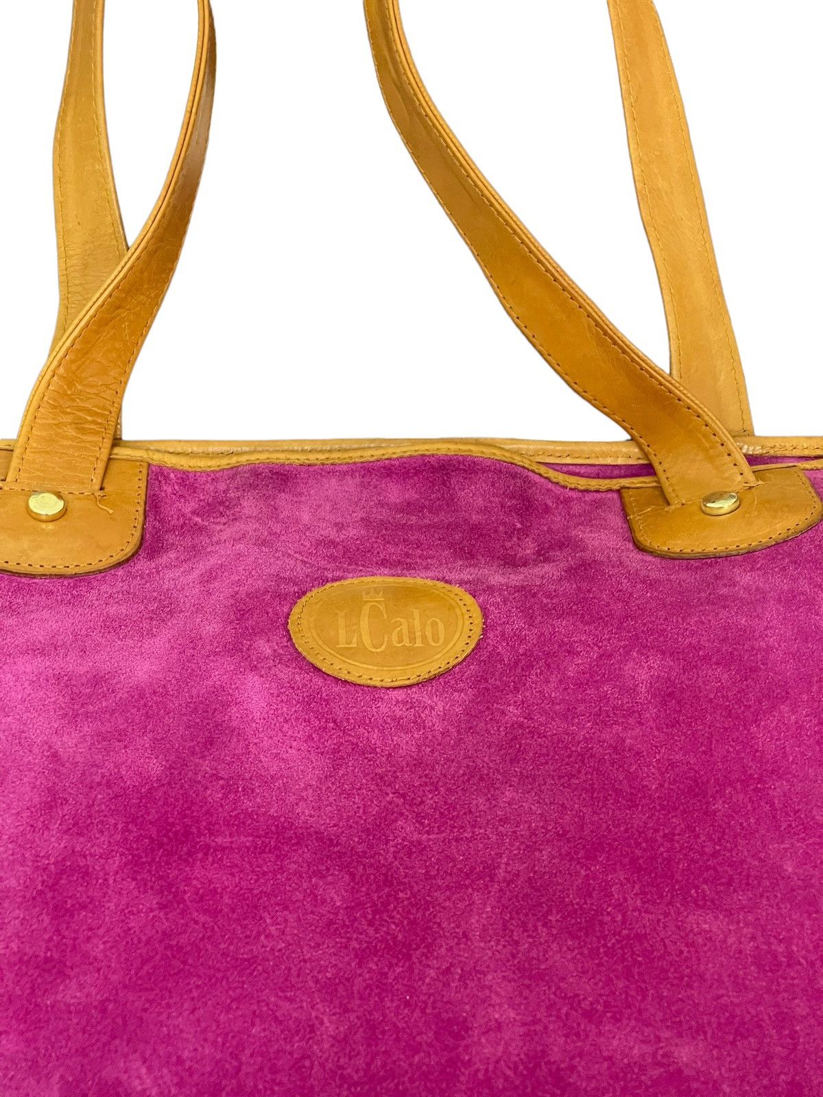 Japanese Brand Full Leather Suede LCalo Italy Shoulder Bag 2🟩 Size ONE SIZE - 9 Thumbnail