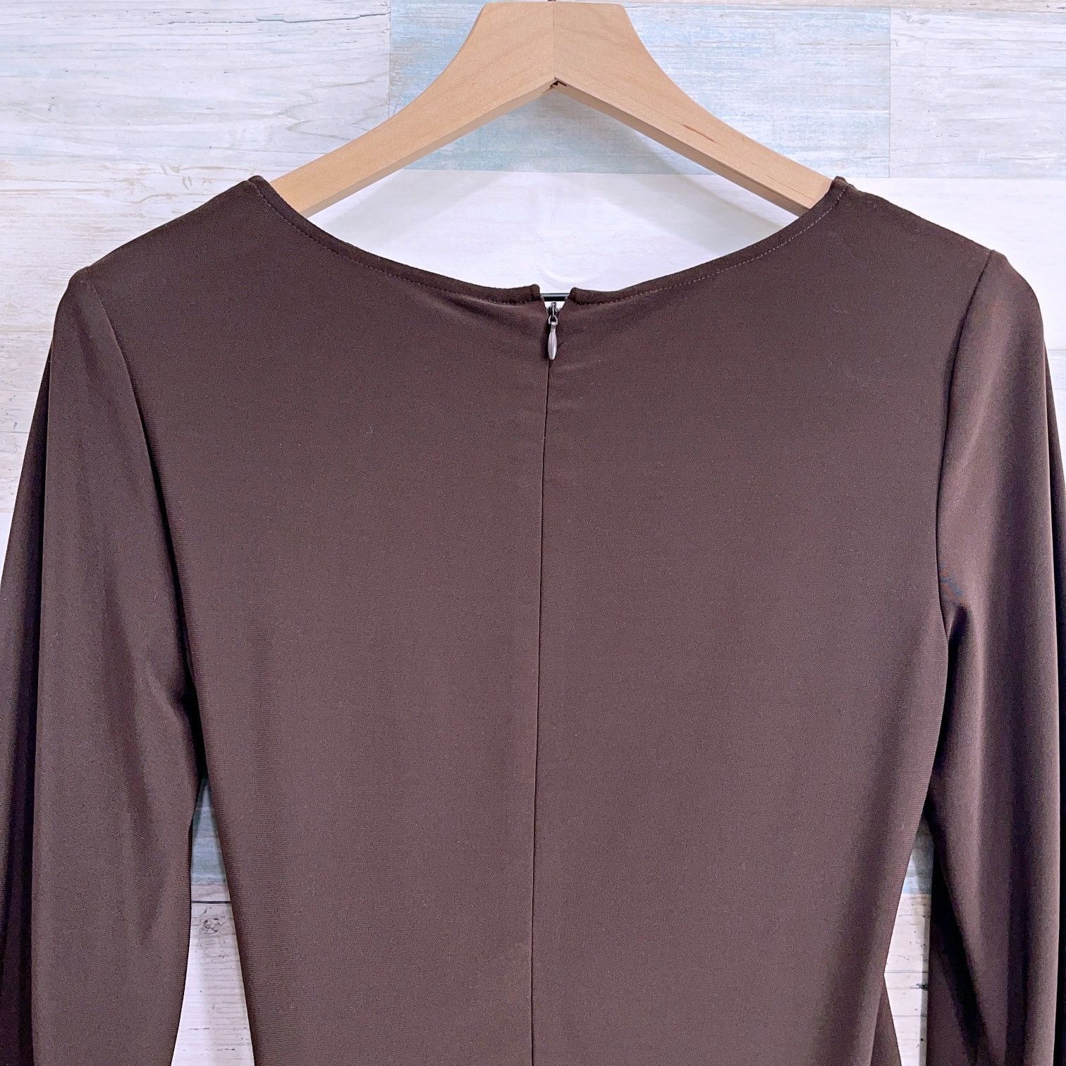 Adrianna Papell Adrianna Papell Jersey Wrap Dress Brown 3/4 Sleeve 6 Size M / US 6-8 / IT 42-44 - 4 Thumbnail