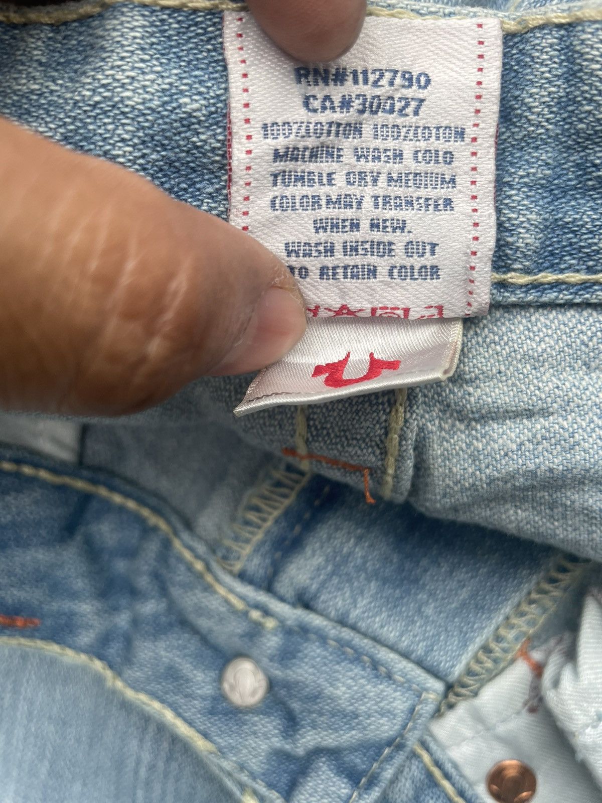 True Religion True Religion Joey Big T Distresed Denim Size 27" / US 4 / IT 40 - 11 Thumbnail