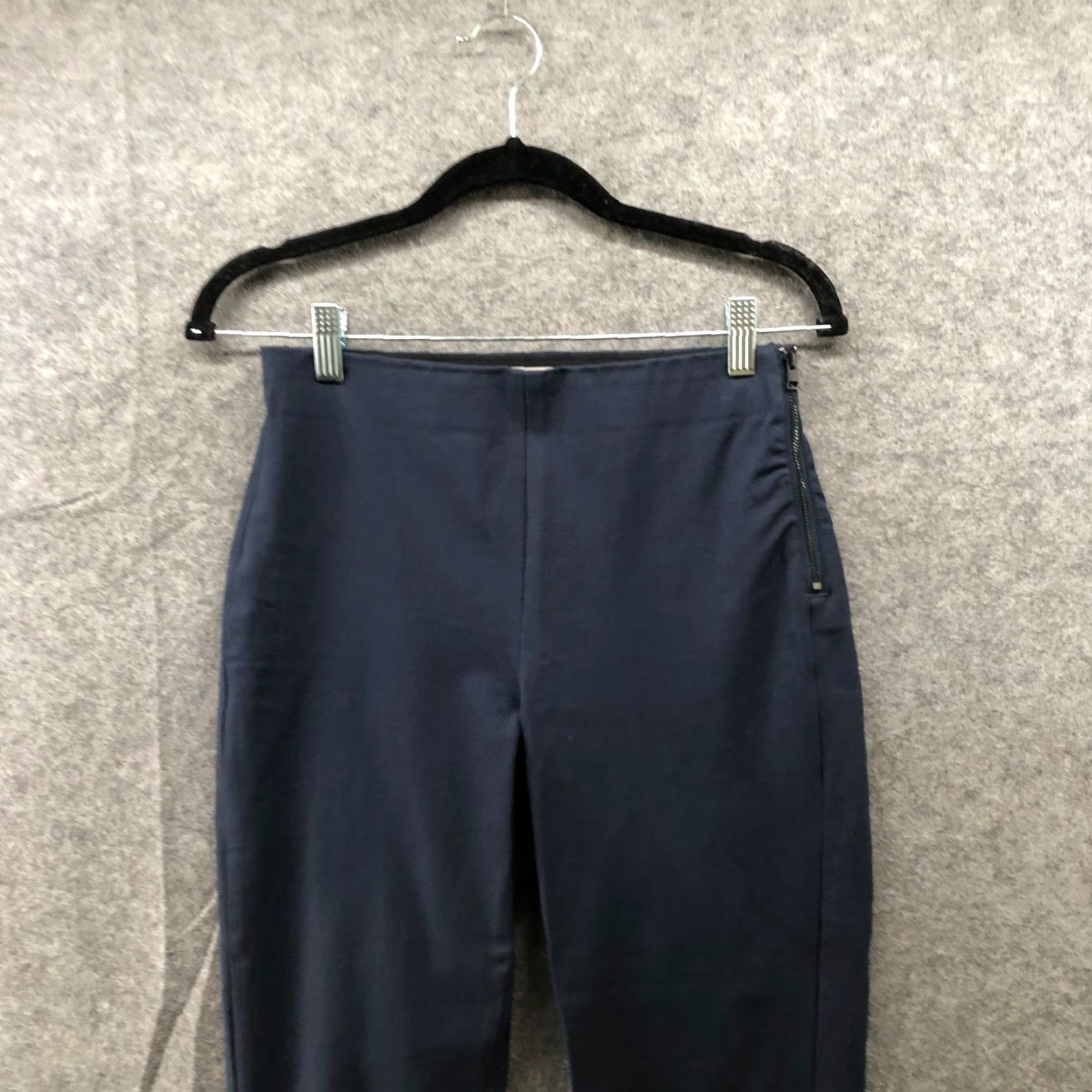 Everlane Everlane Side Zip Work Pants Womens 2 Navy Blue Stretch Cotton Slim Dress Pant Size 26" / US 2 / IT 38 - 3 Thumbnail