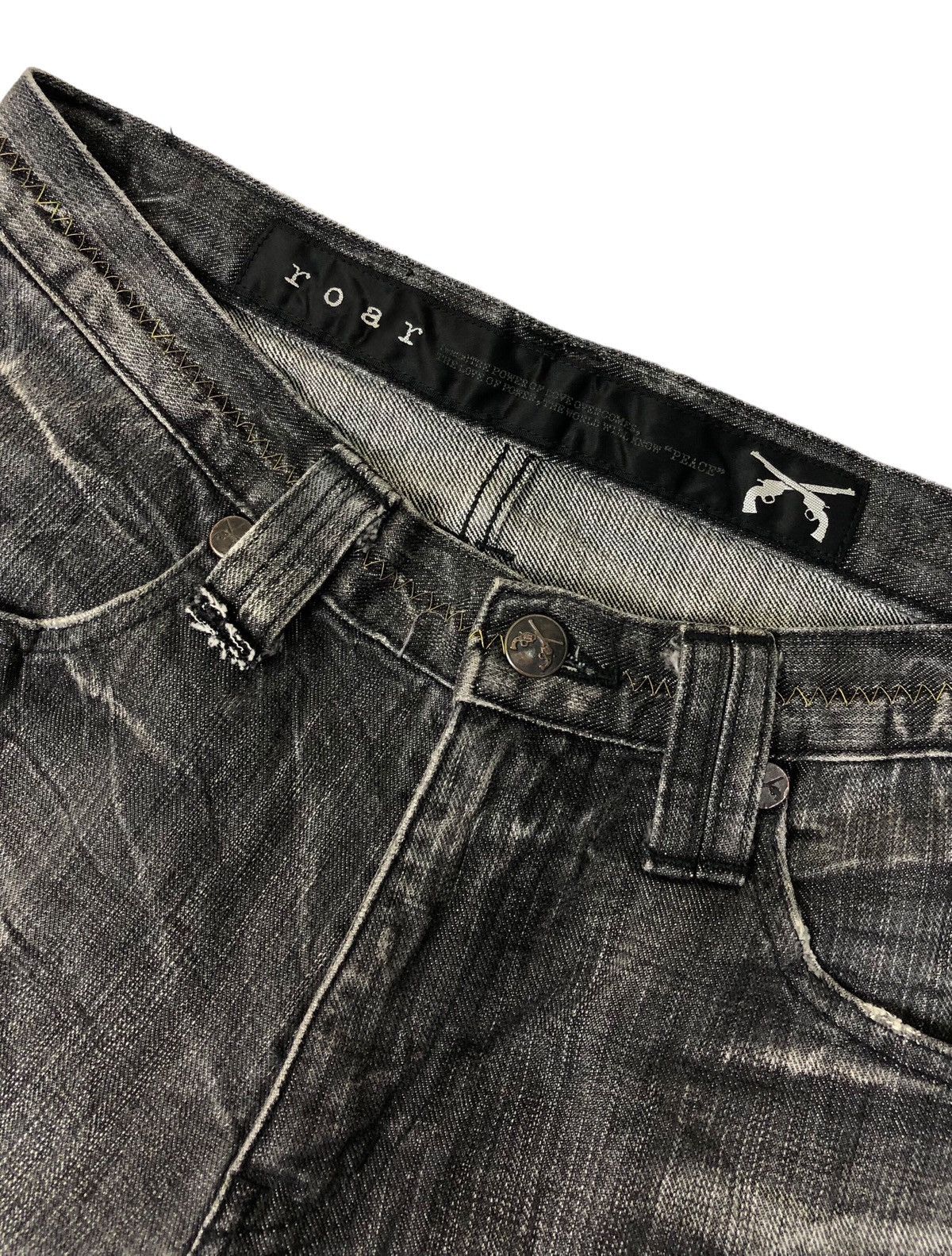 Japanese Brand Roar Guns Crosss Sword Black Denim Jeans Size US 30 / EU 46 - 7 Thumbnail