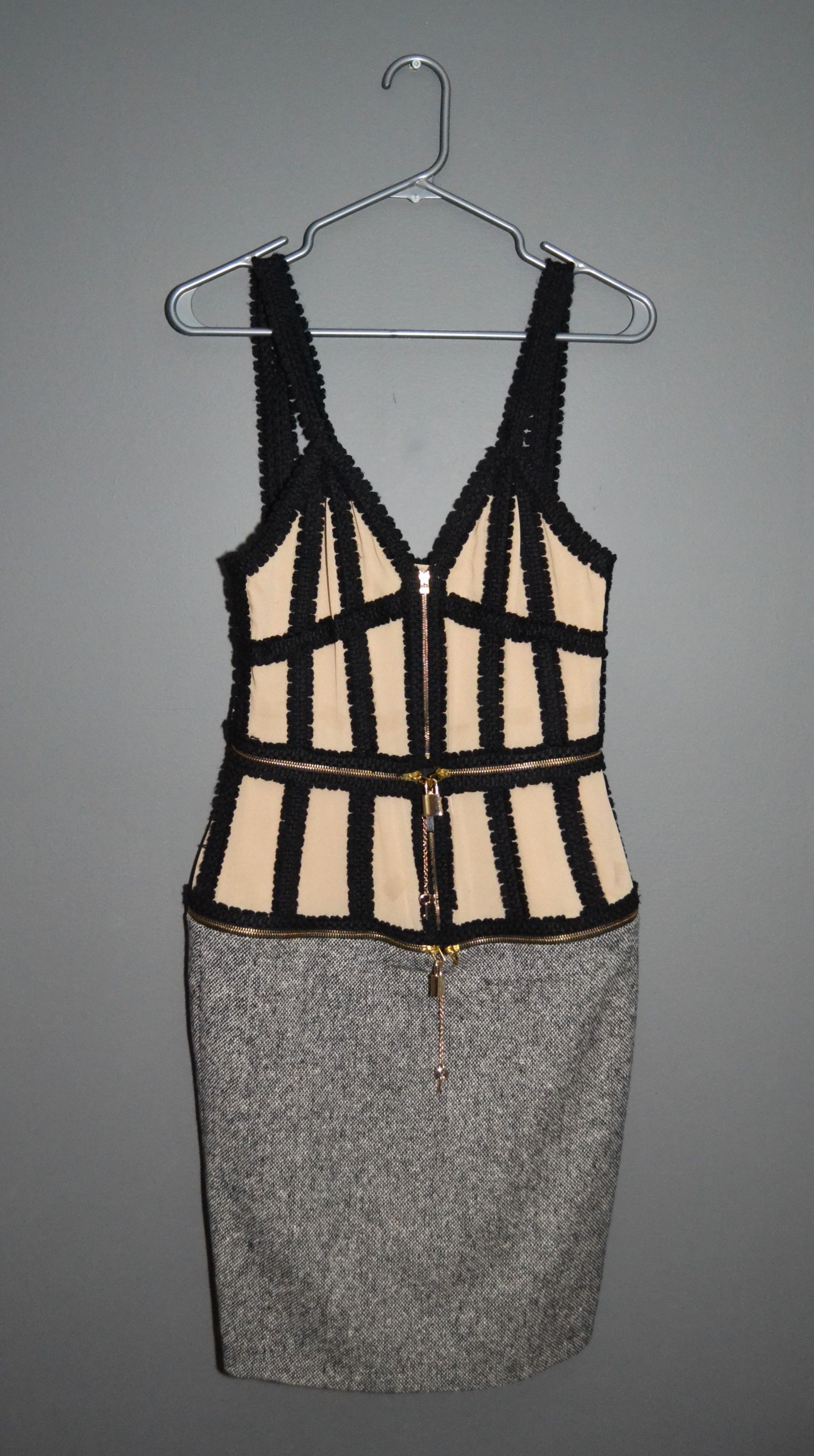 Alexander McQueen Alexander McQueen 2003 Lock Key Transformable Silk Dress  42 | Grailed