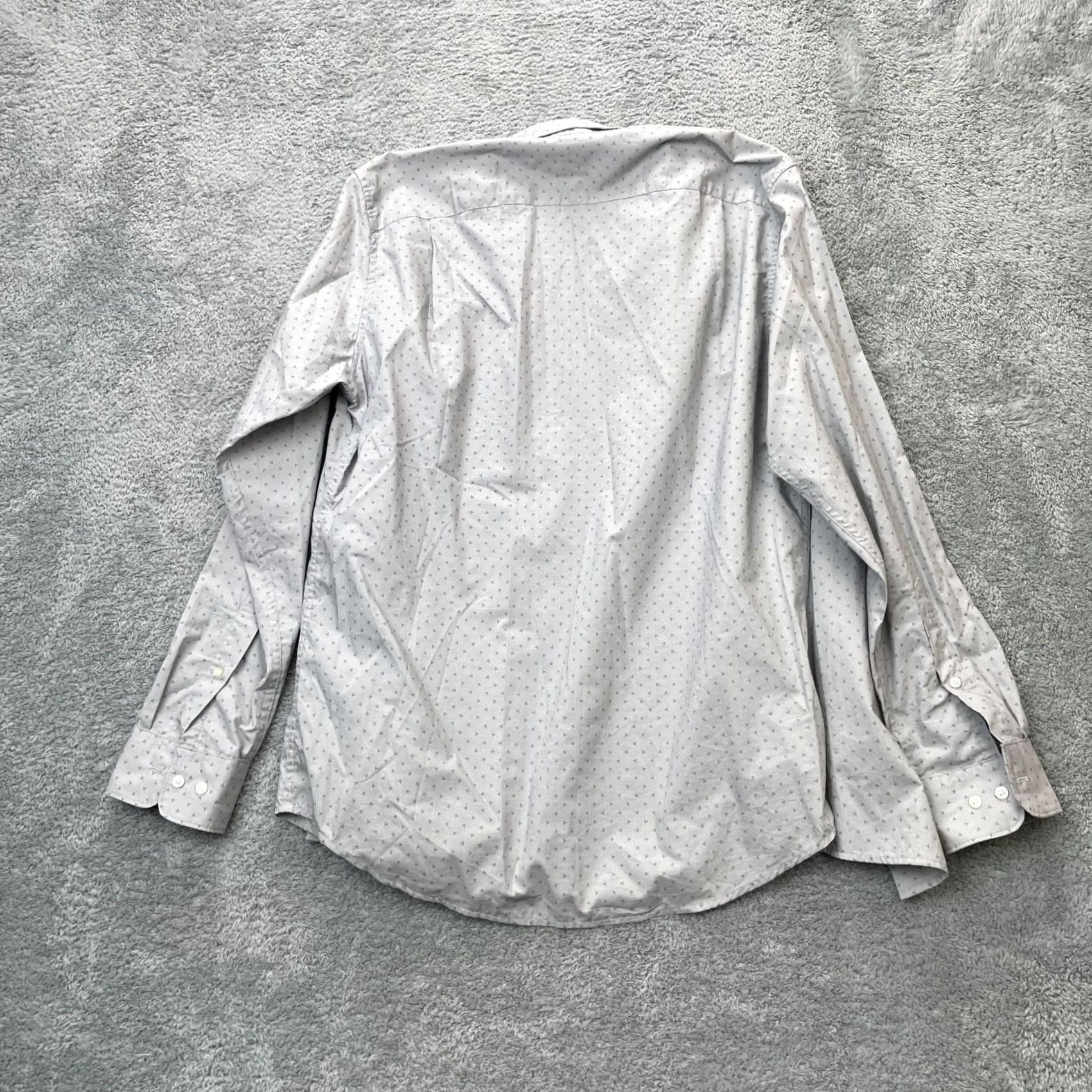 Uniqlo Uniqlo Shirt Mens Small Gray Cotton Button Up Casual Broadcloth Print Extra Fine Size US S / EU 44-46 / 1 - 2 Thumbnail