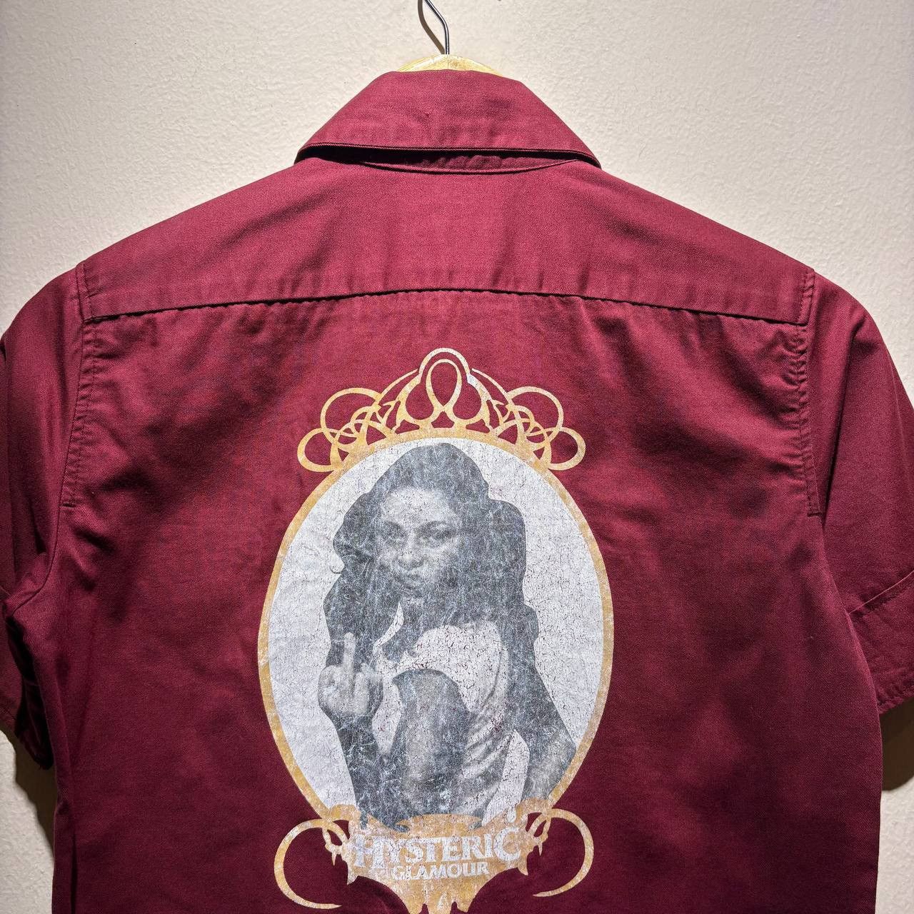 Hysteric Glamour Hysteric Glamour Red Burgundy Girl Short-Sleeved Work Shirt Size US S / EU 44-46 / 1 - 5 Thumbnail