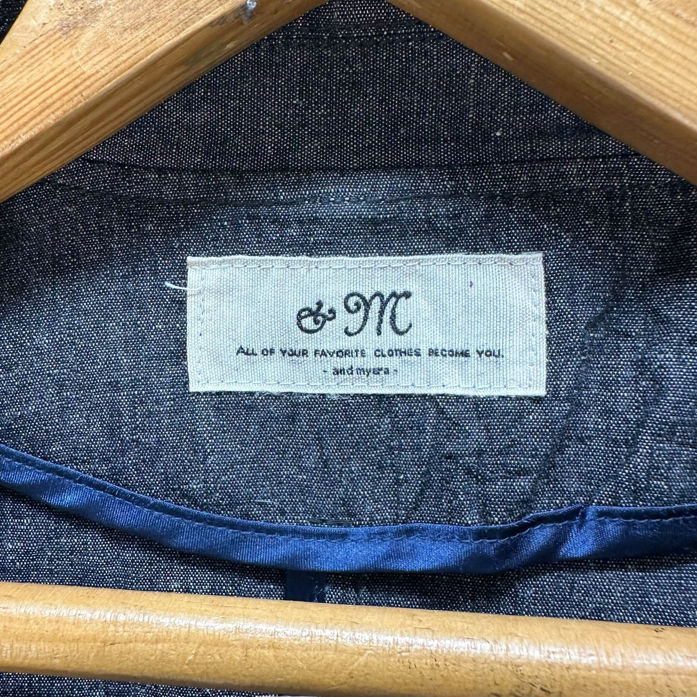 Japanese Brand +M Cotton Linen Overcoat #A20-0473 Size M / US 6-8 / IT 42-44 - 7 Thumbnail
