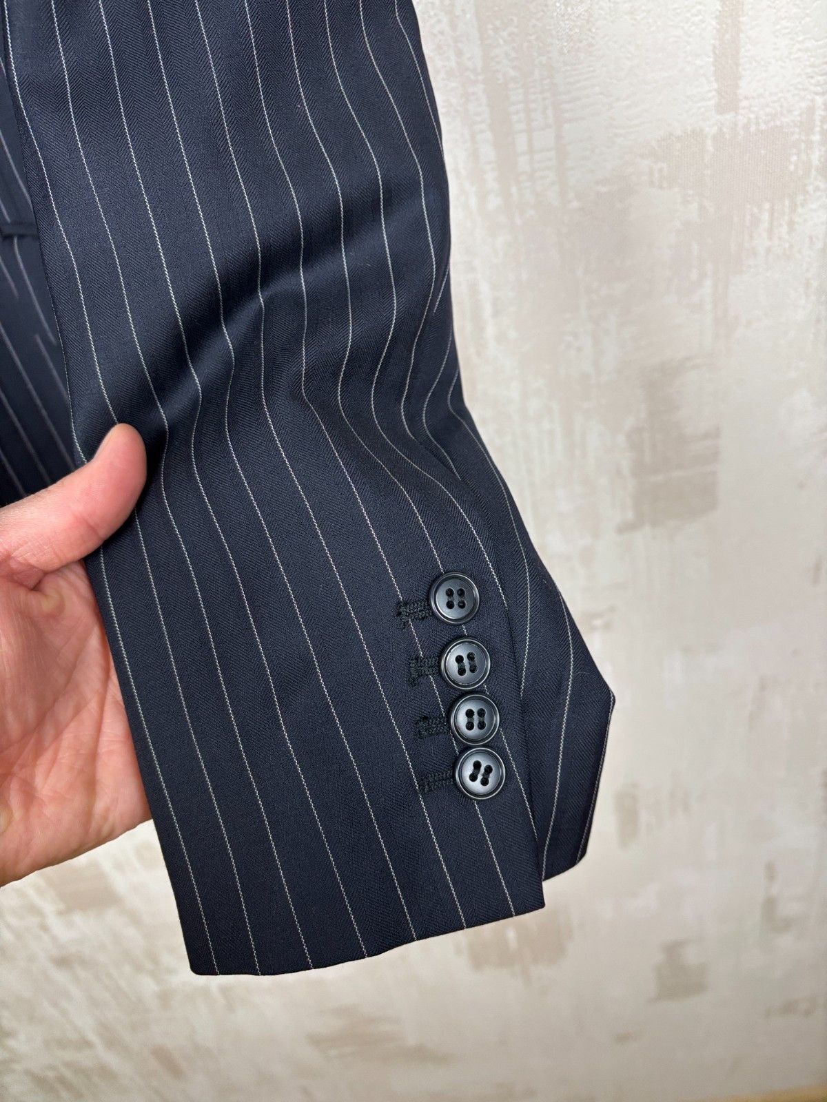 Other UK Holland Esquire Striped Wool Blazer Long UK 40" 112 cm EU 50 Size 40L - 13 Thumbnail