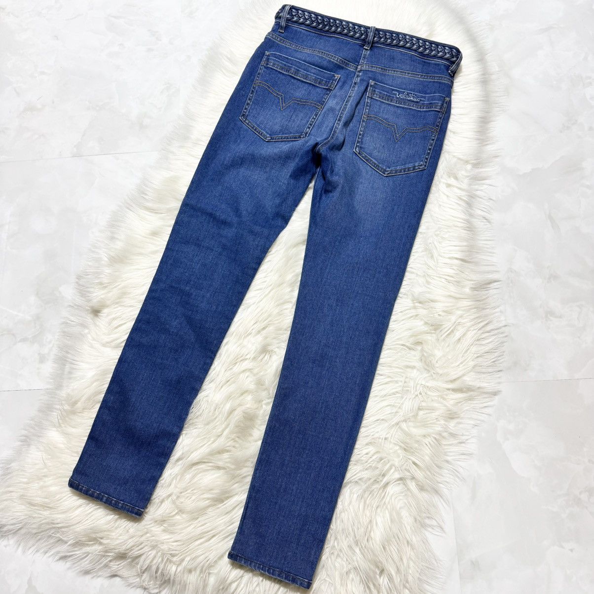 Valentino Valentino cable loop stretch denim pants Jeans Size 28" / US 6 / IT 42 - 8 Thumbnail