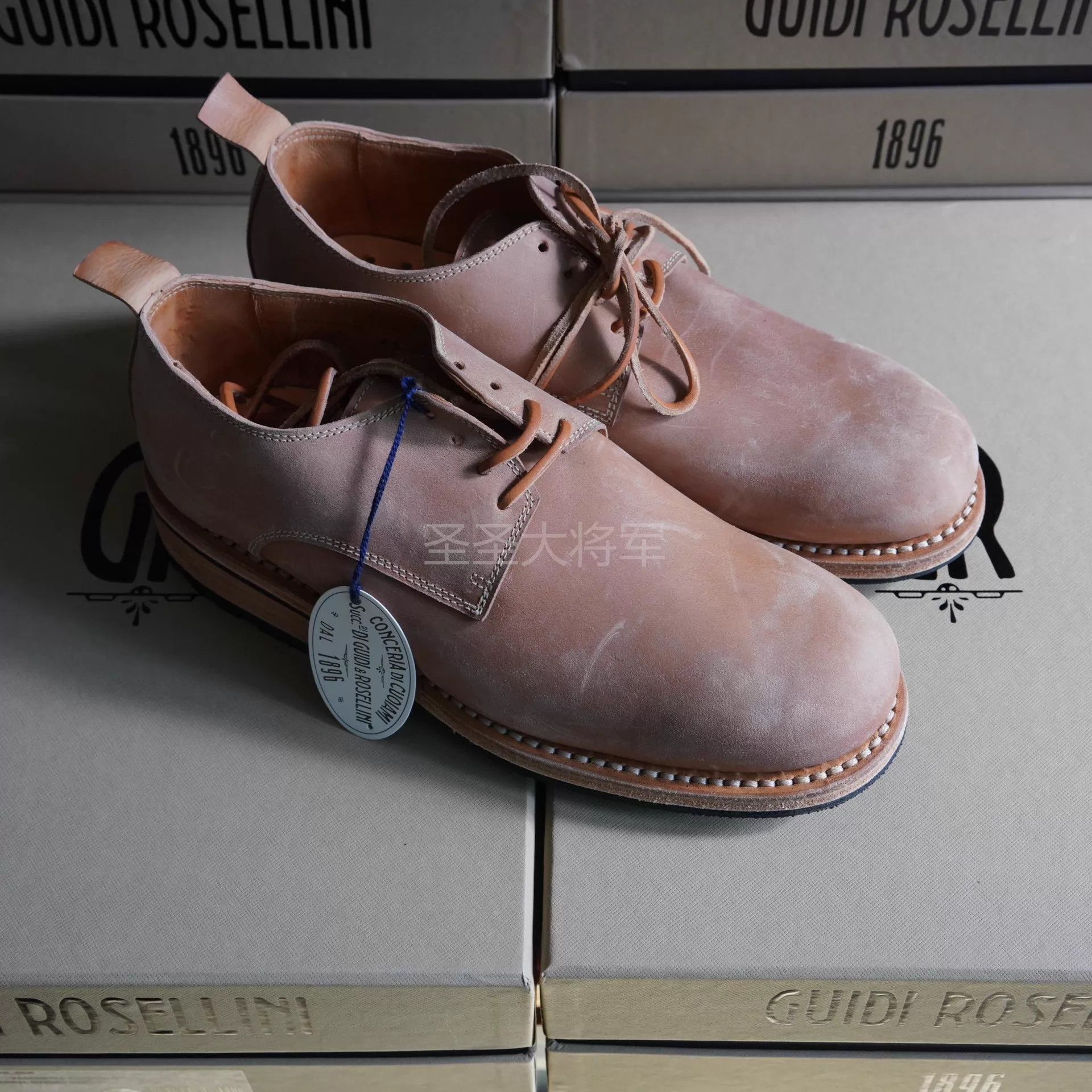 Guidi Guidi Rosellini Veg Tan Leather Vintage Shoes 37+38 Size US 6.5 / IT 36.5 - 3 Thumbnail