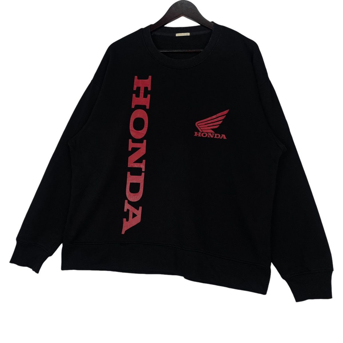 Honda × Vintage Vintage Honda Crewneck Sweatshirt Black Pullover Jumper Size US XL / EU 56 / 4 - 2 Thumbnail