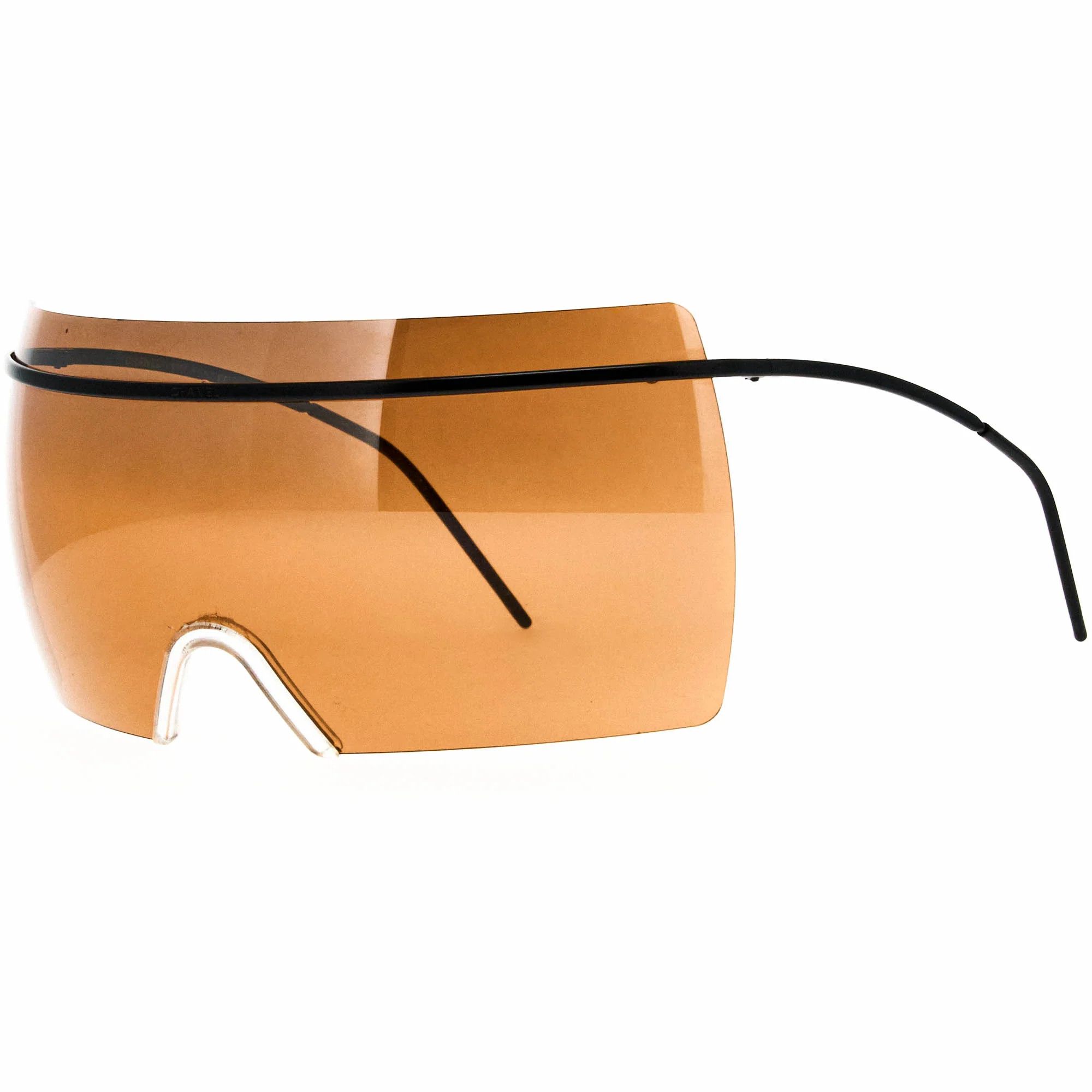 Chanel Sunglasses 4033 Mask CC Rhinestone Logo Rimless