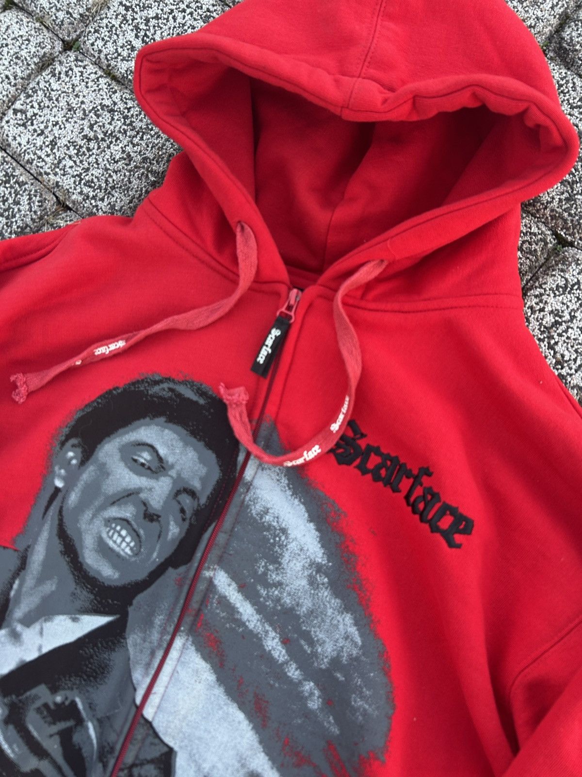 Vintage SCARFACE Tony Montana 1983 Vintage Hoodie Zip Rare 80s 90s Size US XL / EU 56 / 4 - 3 Thumbnail