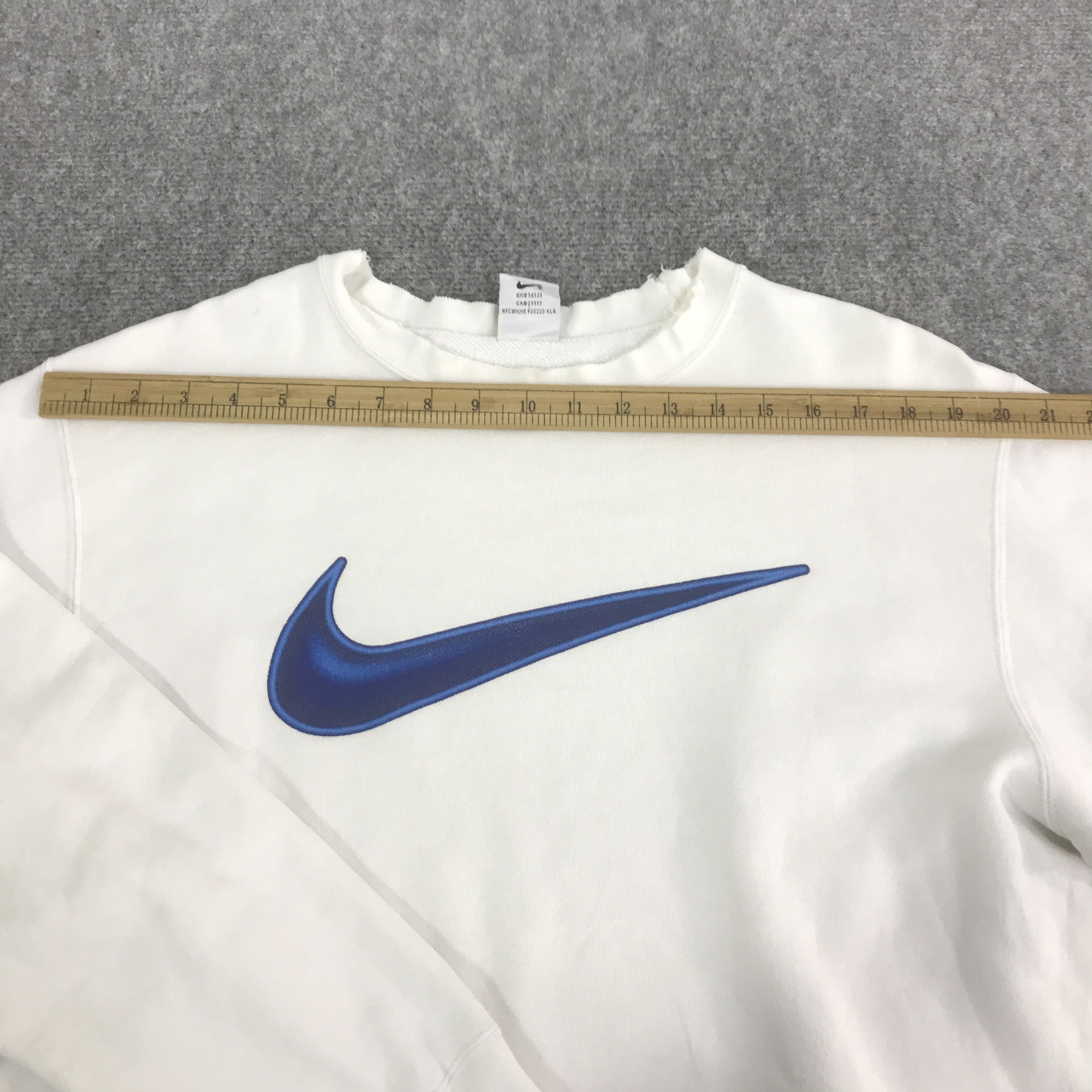 Nike 90s NIKE BIG LOGO DISTRESSED SWEATSHIRT K127B8 Size US M / EU 48-50 / 2 - 5 Thumbnail
