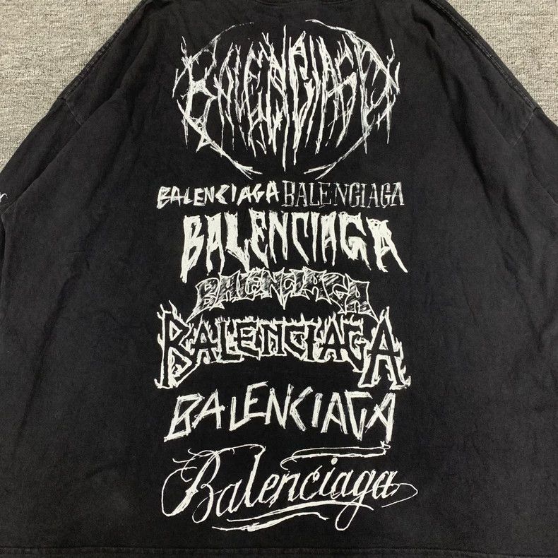 Balenciaga Balenciaga Black Sanskrit graffiti multi-element full-prin Size US L / EU 52-54 / 3 - 9 Thumbnail