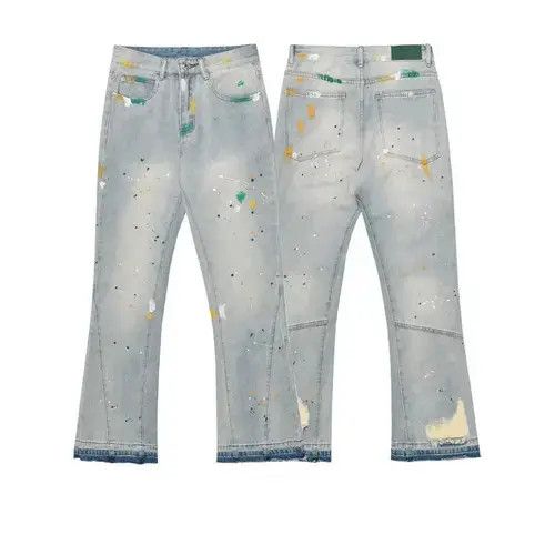 Jean ripped paint fade damaged flared jeans Size US 30 / EU 46 - 3 Thumbnail