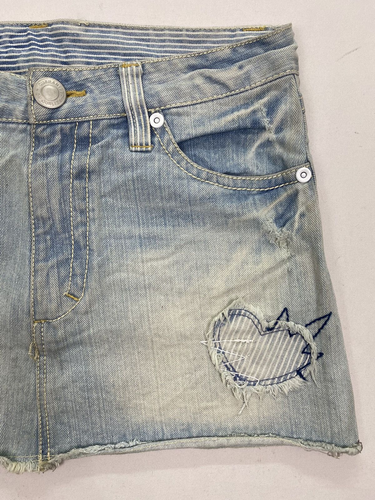 Japanese Brand Dirty Distressed Skirt Size 29" - 10 Thumbnail