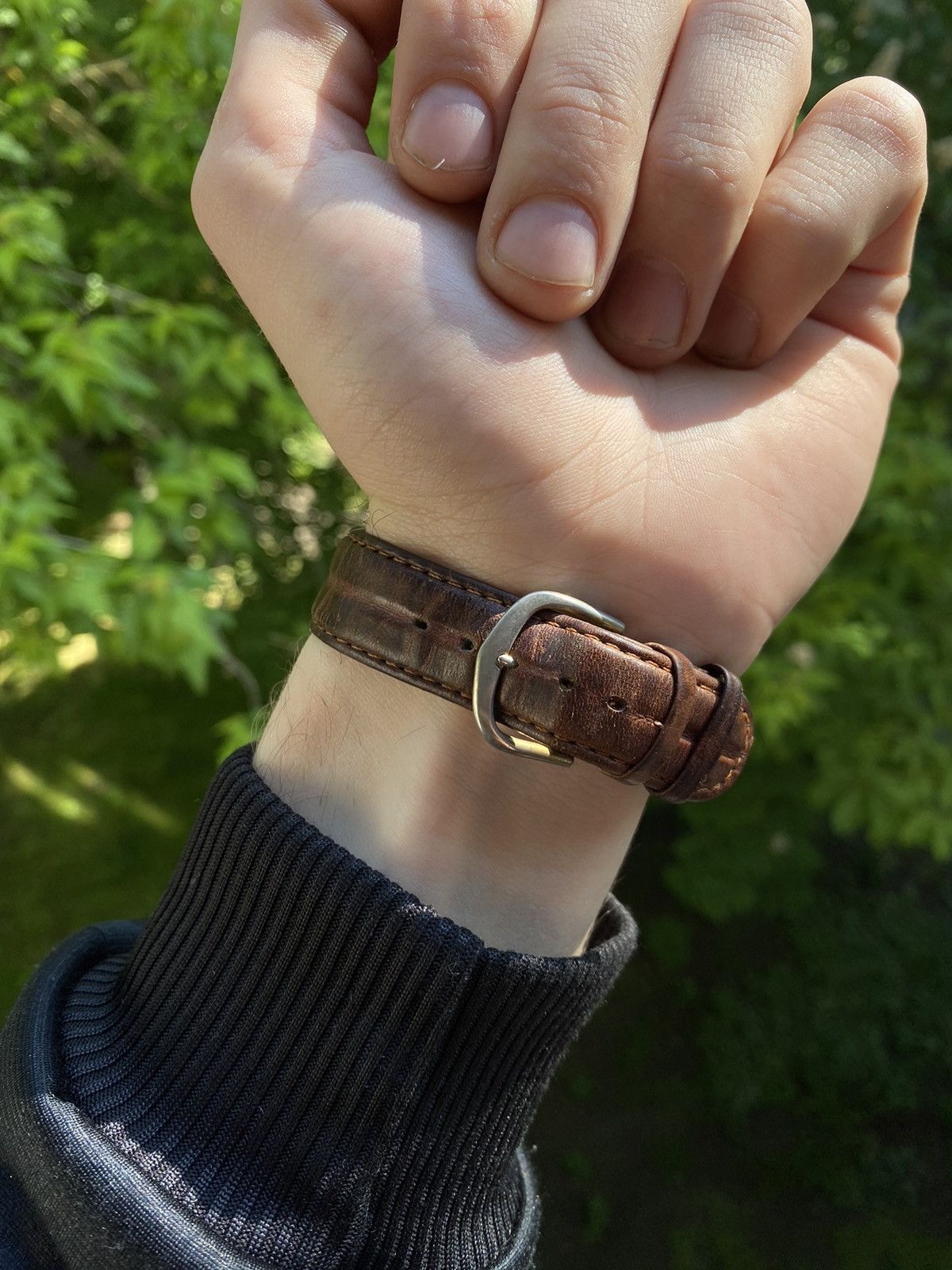 Jewelry × Vintage Stylish Watch Rhinestone Leather Strap Vintage Size ONE SIZE - 9 Thumbnail