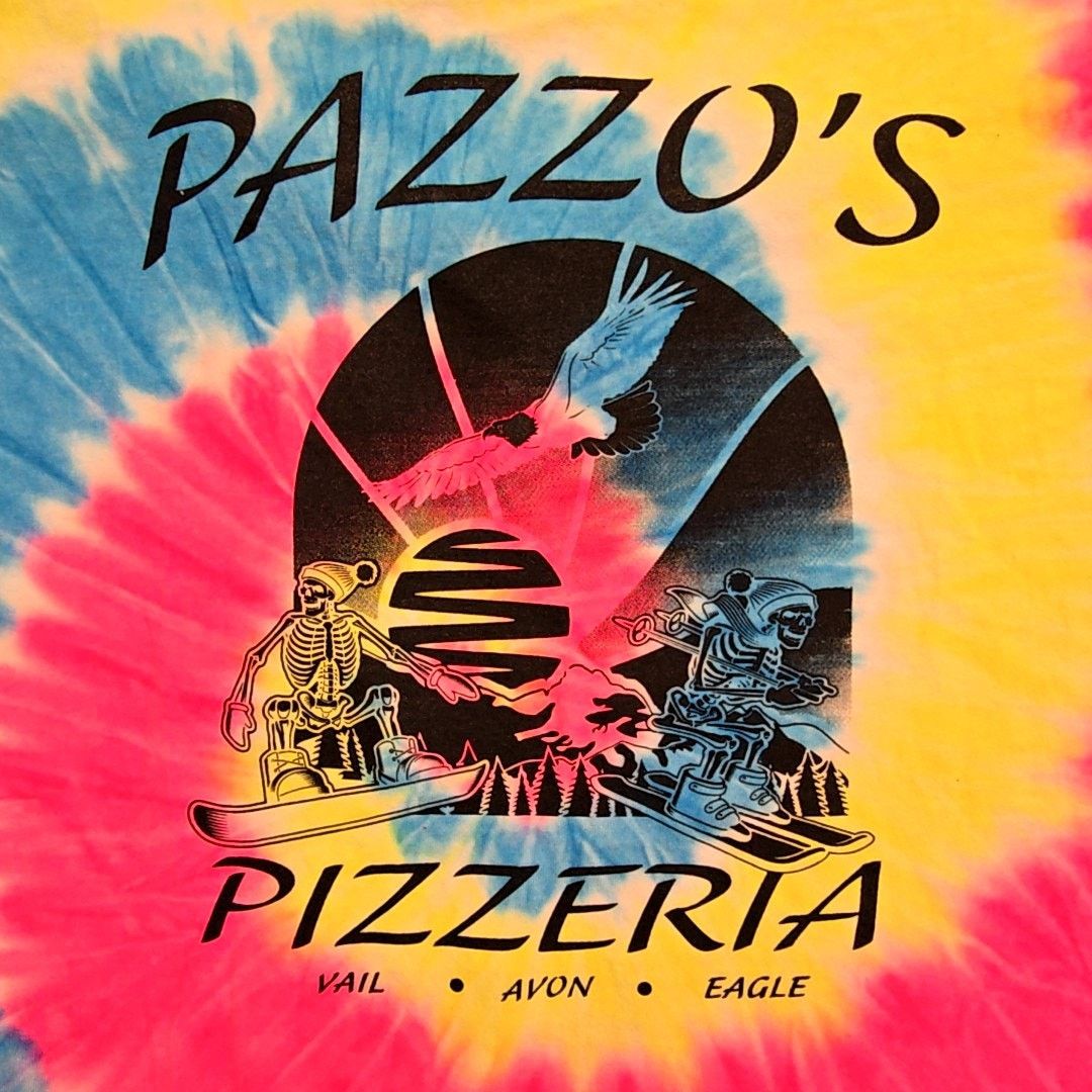 Other Pazzo's Pizzeria Tie Dye Shirt Skeleton Snowboard V-neck XL Size XL / US 12-14 / IT 48-50 - 7 Thumbnail