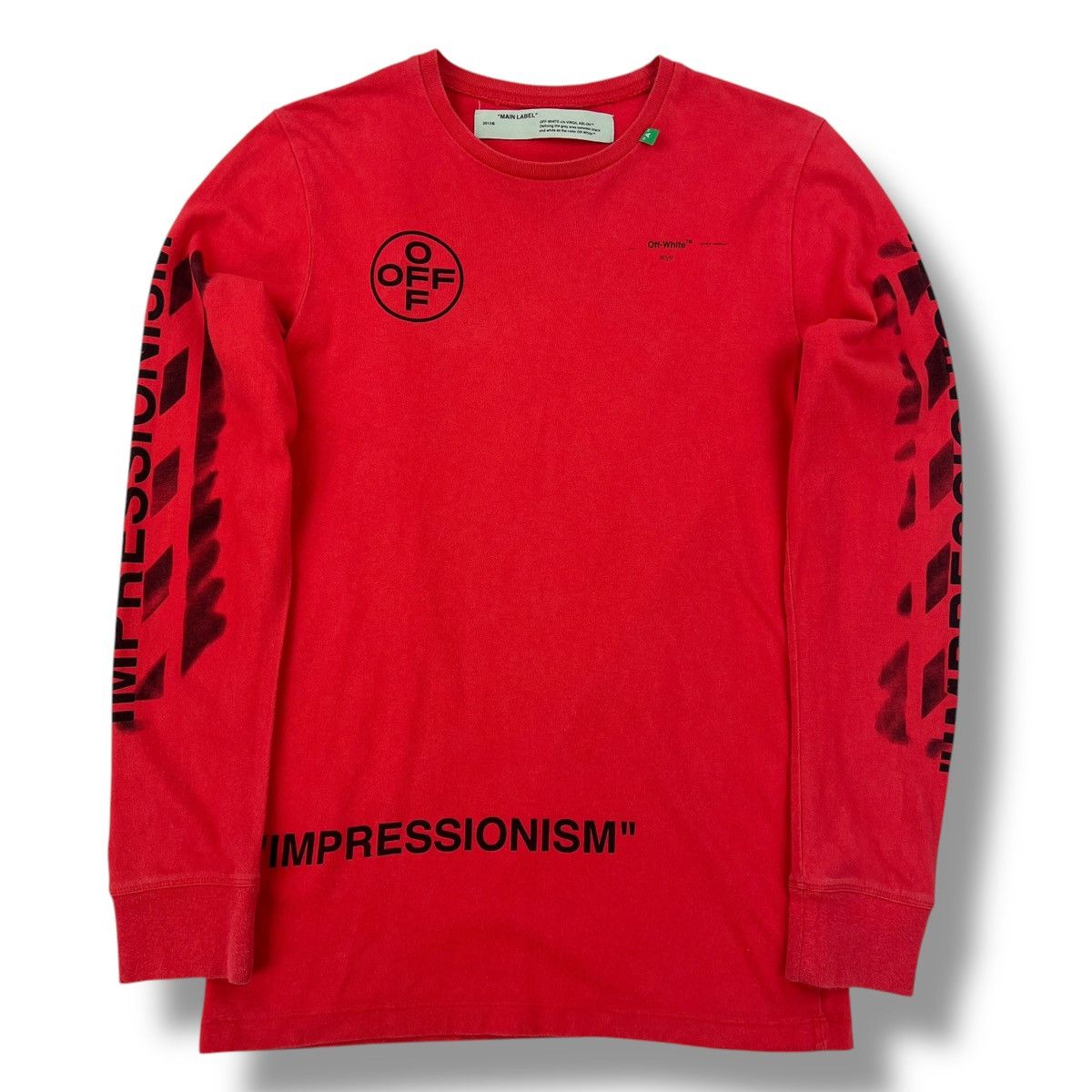 Off-White Off-White Impressionism Arrows Red Long Sleeve T Shirt Size US S / EU 44-46 / 1 - 4 Thumbnail