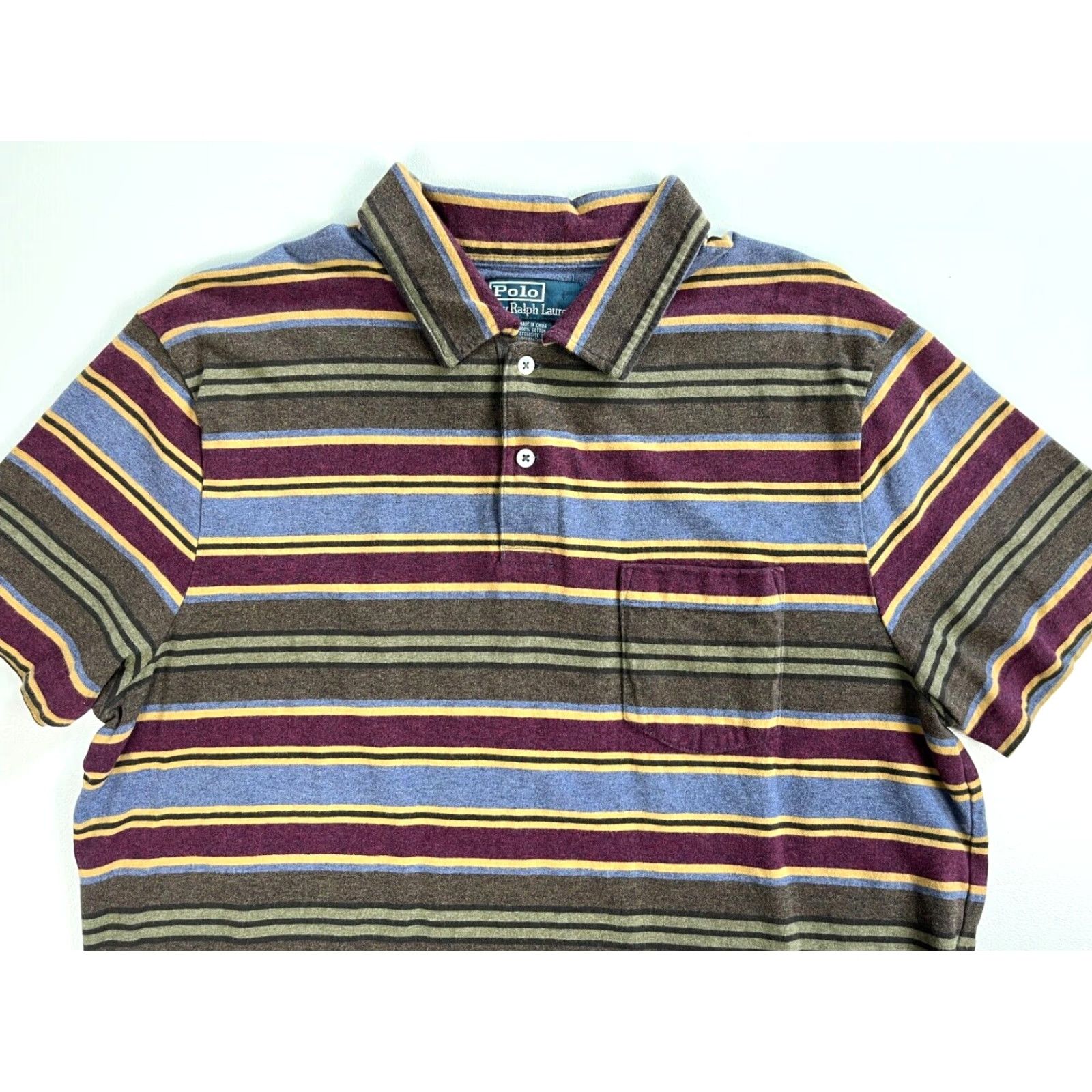 Polo Ralph Lauren Polo Ralph Lauren Polo Shirt Striped Multicolor Size L Men's Polo Shirt Size US L / EU 52-54 / 3 - 5 Thumbnail
