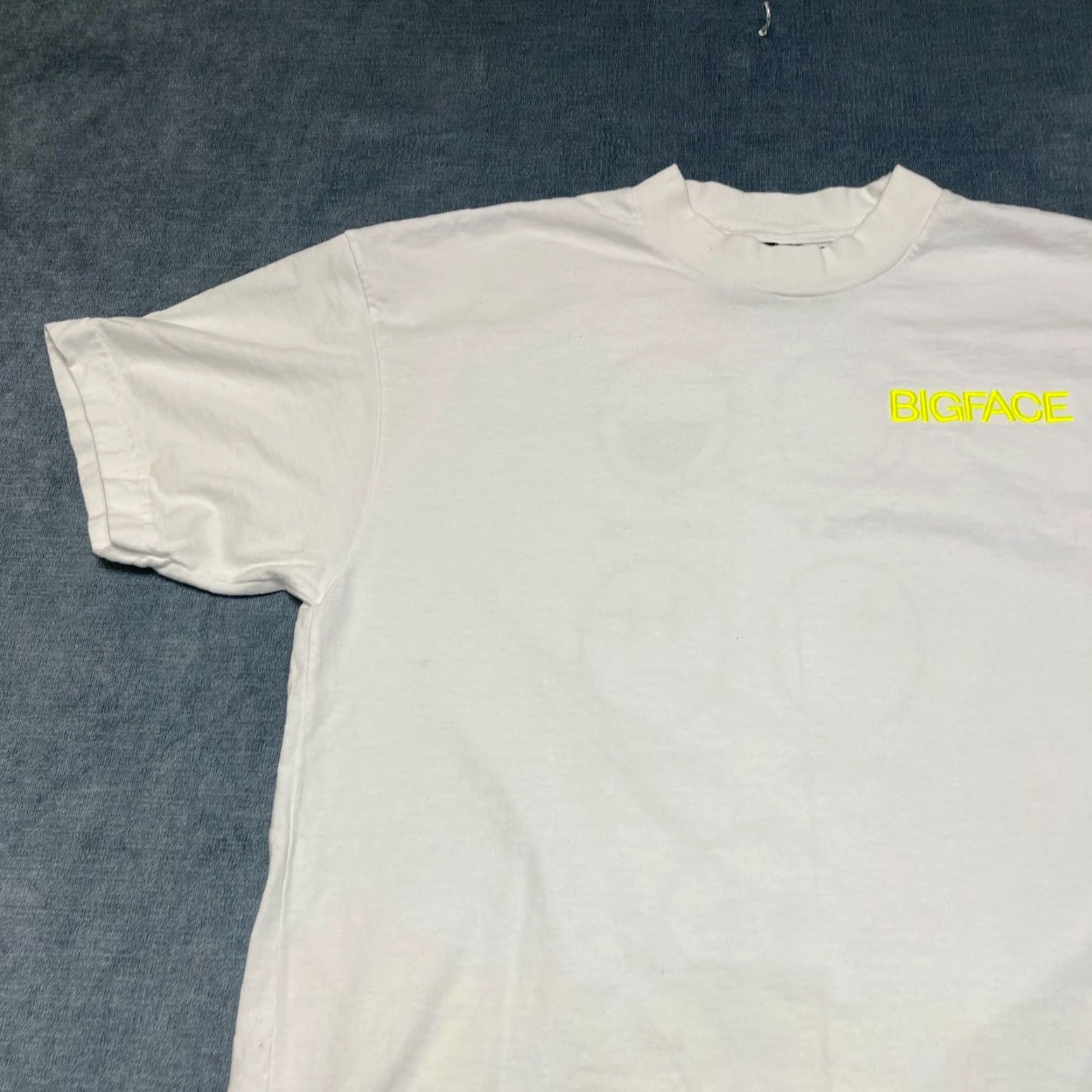 Vintage VINTAGE Bigface T Shirt Mens Large White Smile Coffee Dream Connect Icons Graphic Print Size US L / EU 52-54 / 3 - 4 Thumbnail