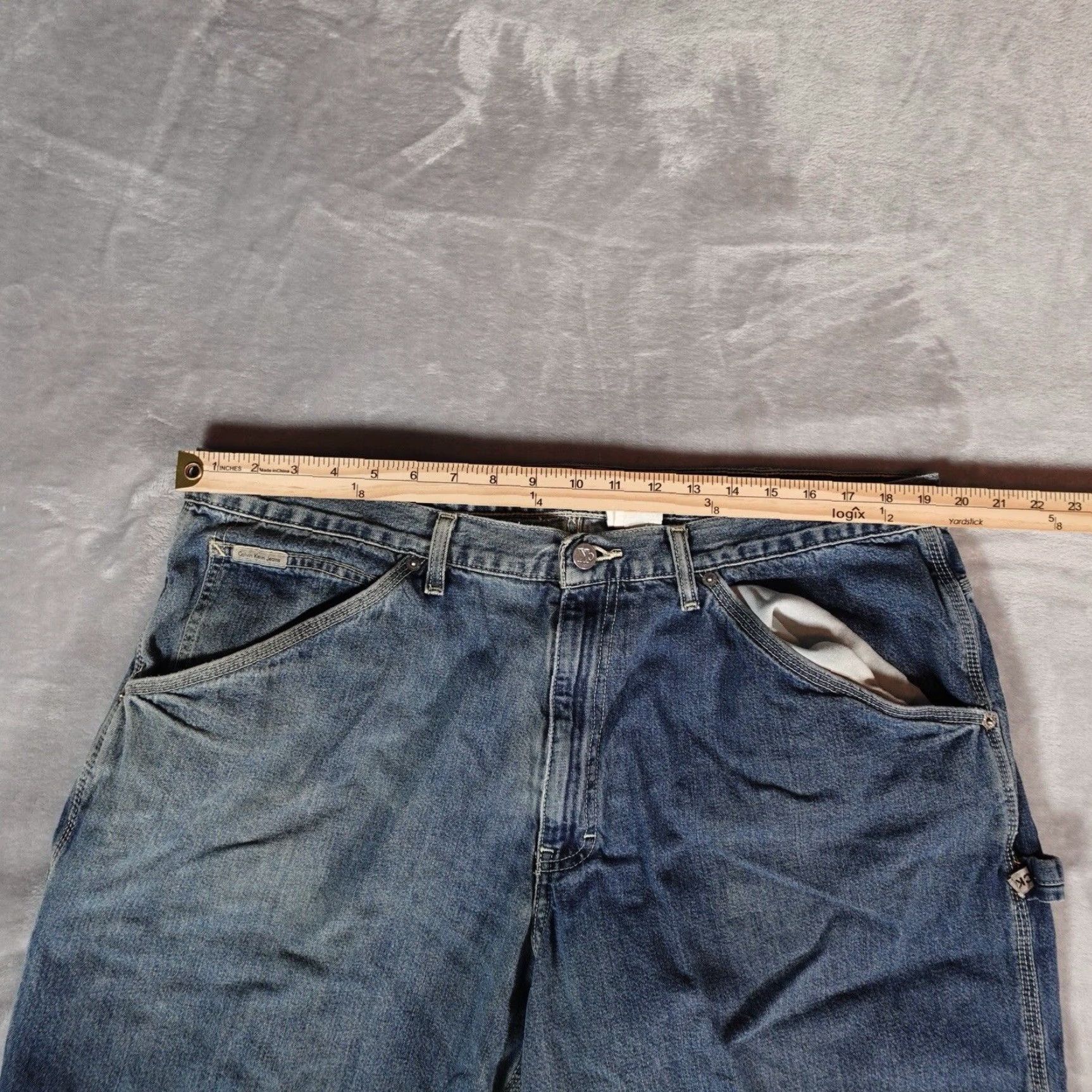 Calvin Klein VINTAGE Calvin Klein Denim Shorts 38 Blue Baggy Grunge Bermuda Mens Size US 38 / EU 54 - 6 Thumbnail