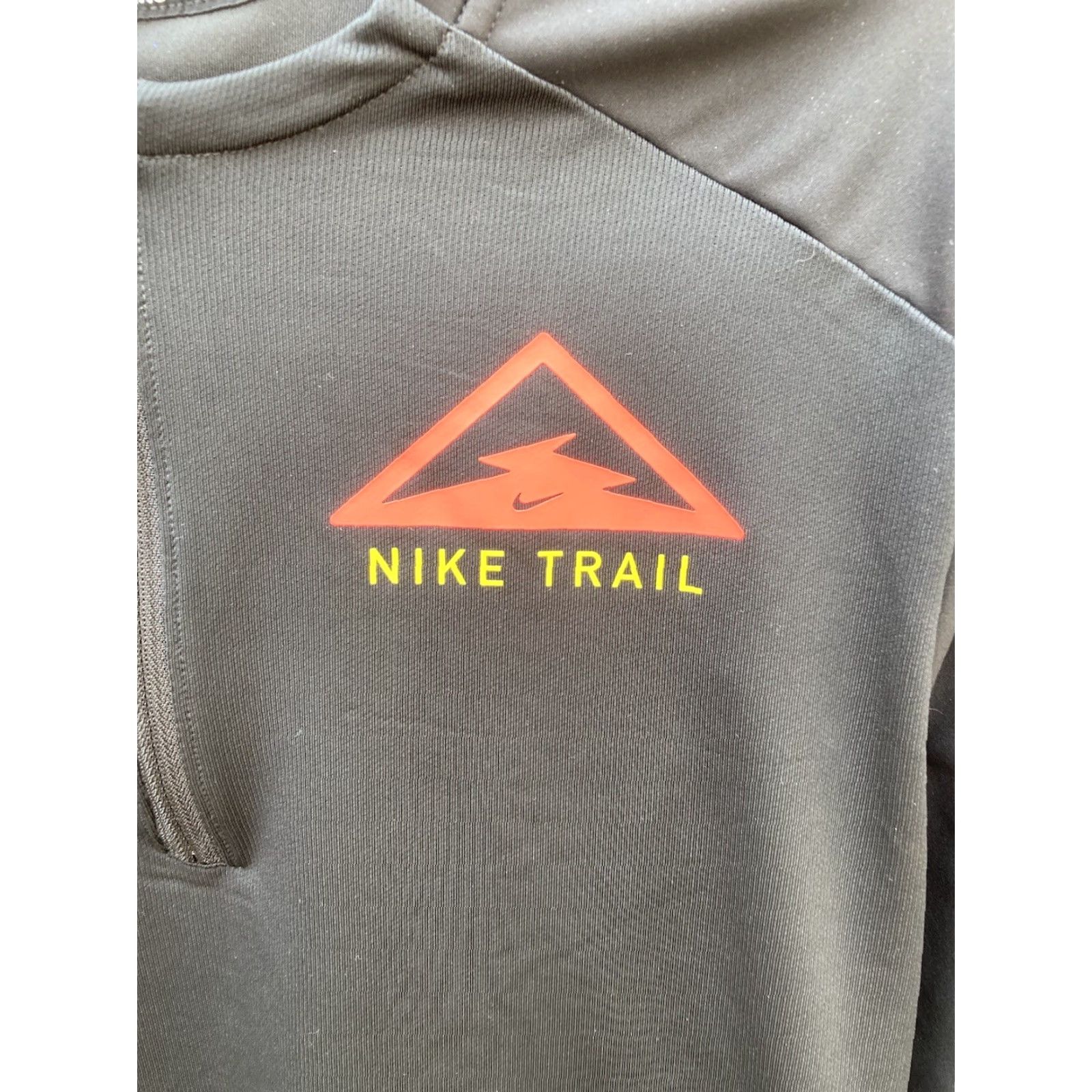 Nike Men's Nike Running Dri-Fit Wind Trail Jacket Black M Half-Zip Nike Running Jacket Mens Size US M / EU 48-50 / 2 - 2 Thumbnail