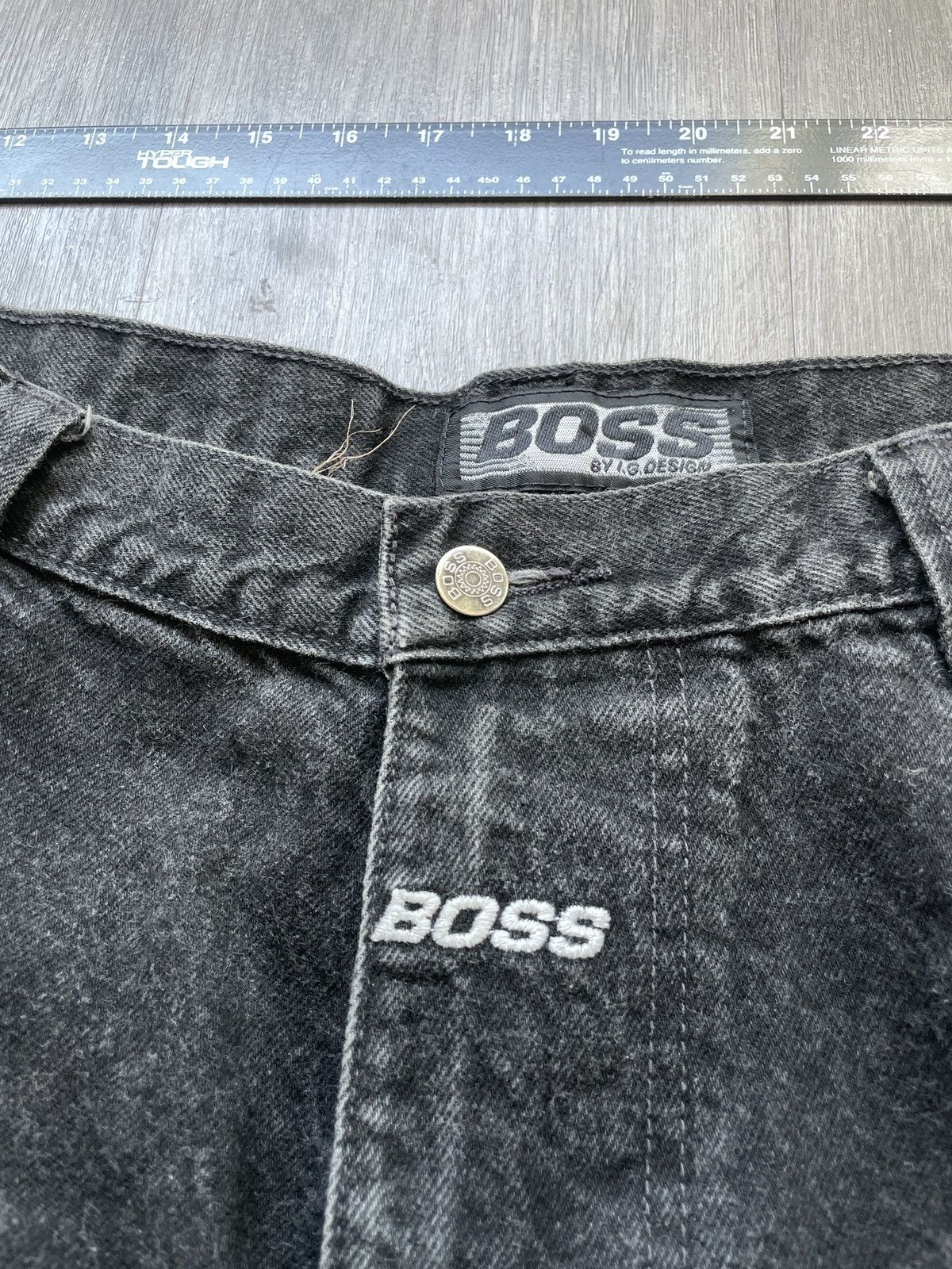 Other Y2K Boss “Big Logo Spell-out” Baggy Jeans (Sz.40x32) Size US 40 / EU 56 - 4 Thumbnail