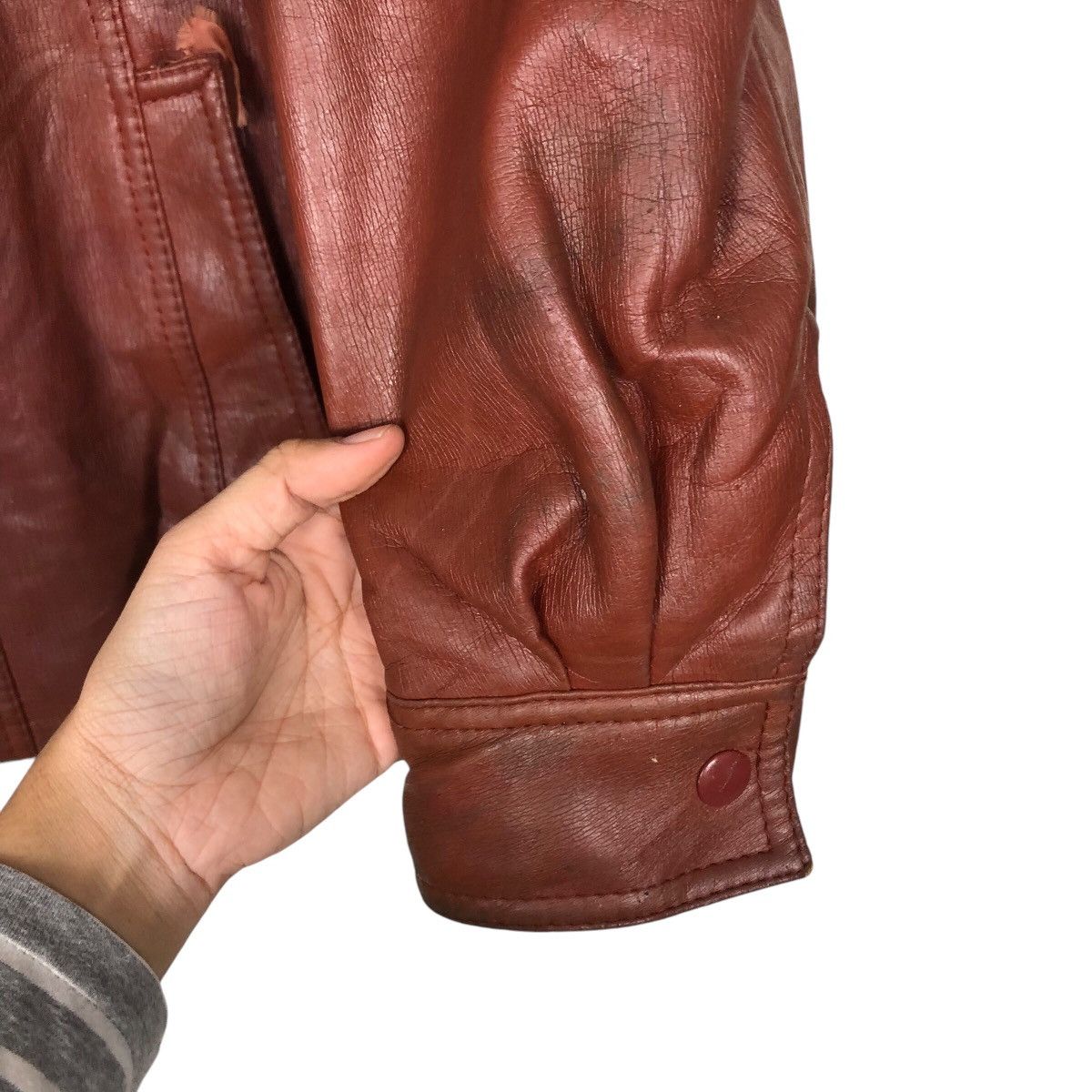 Japanese Brand Vintage Biker Genuine Leather Jacket Male Duds Issey Miyake Size US M / EU 48-50 / 2 - 16 Thumbnail