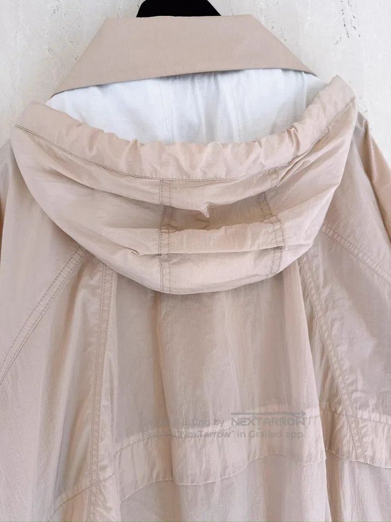 Brunello Cucinelli Brunello Cucinelli Beige bat-wing sleeve windproof jacket Size XS / US 0-2 / IT 36-38 - 5 Thumbnail