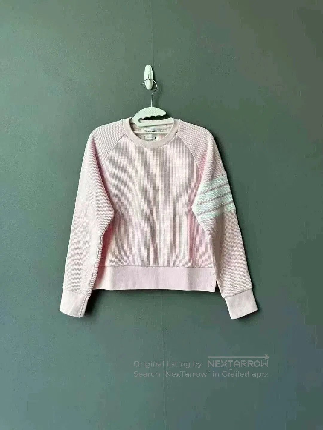 Thom Browne thom browne pink waffle sweatshirt for women. Size L / US 10 / IT 46 - 1 Thumbnail